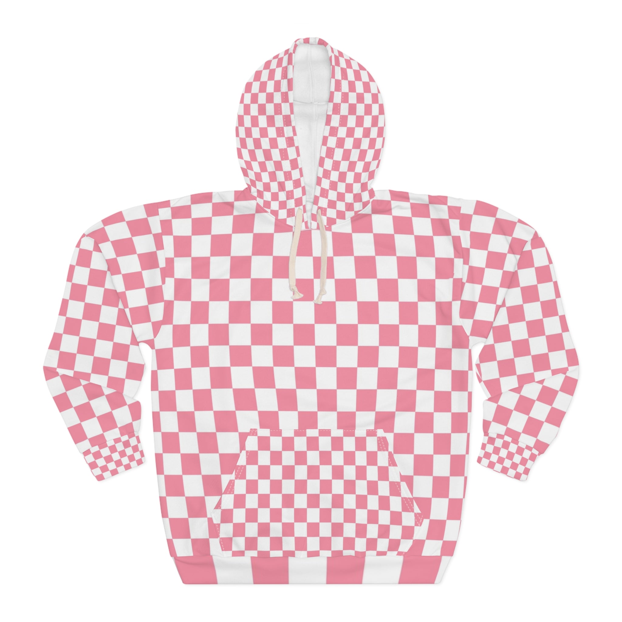 Brigandine Checkered Scene Unisex Pullover Hoodie (AOP)