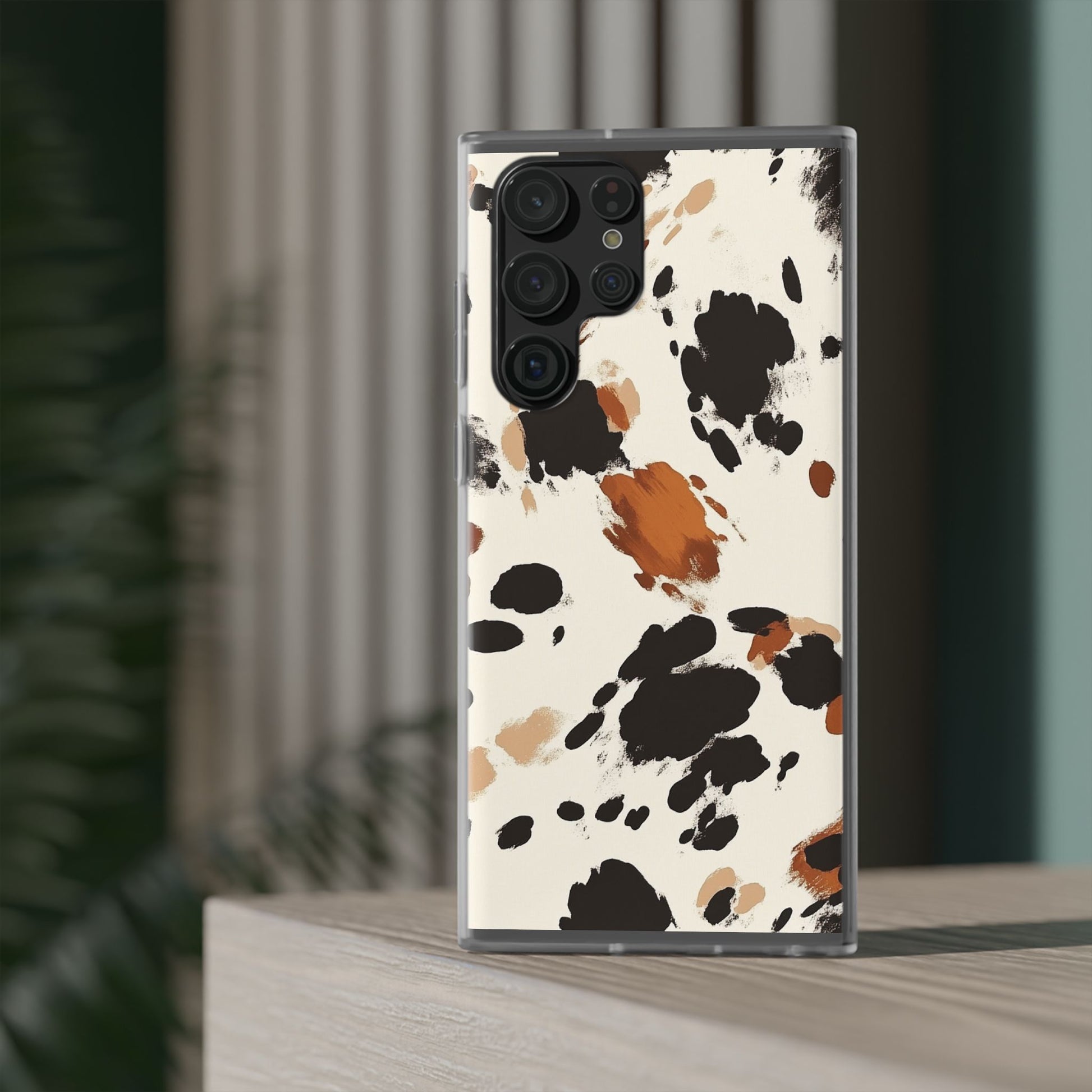 Brown Cow Print Phone Case, Artsulli - Art is Long, Life is Short, Phone Case, , , , , , , 