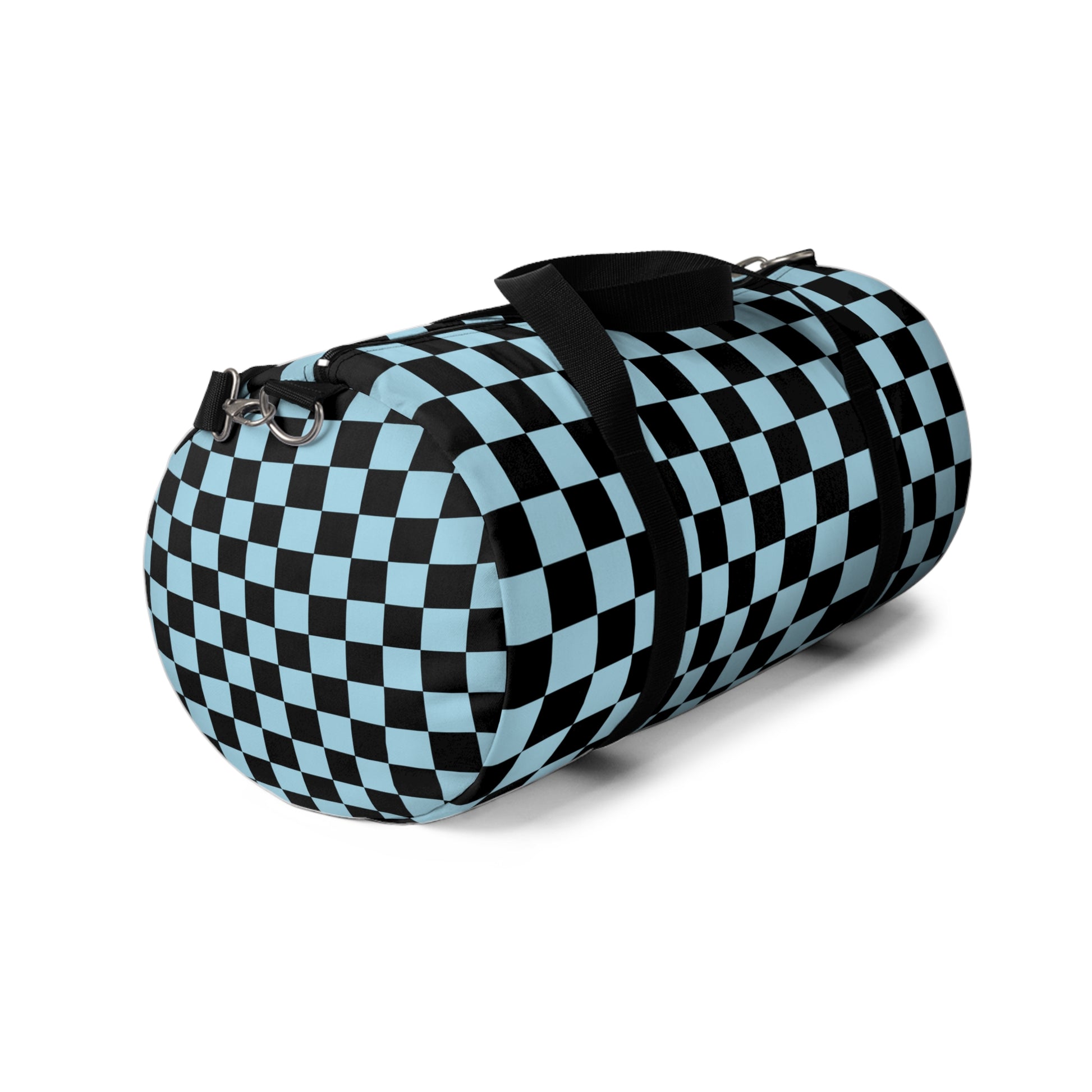 Checkerboard II Black and Blue Duffel Bag, Artsulli - Art is Long, Life is Short, Bags, , , , , , , 