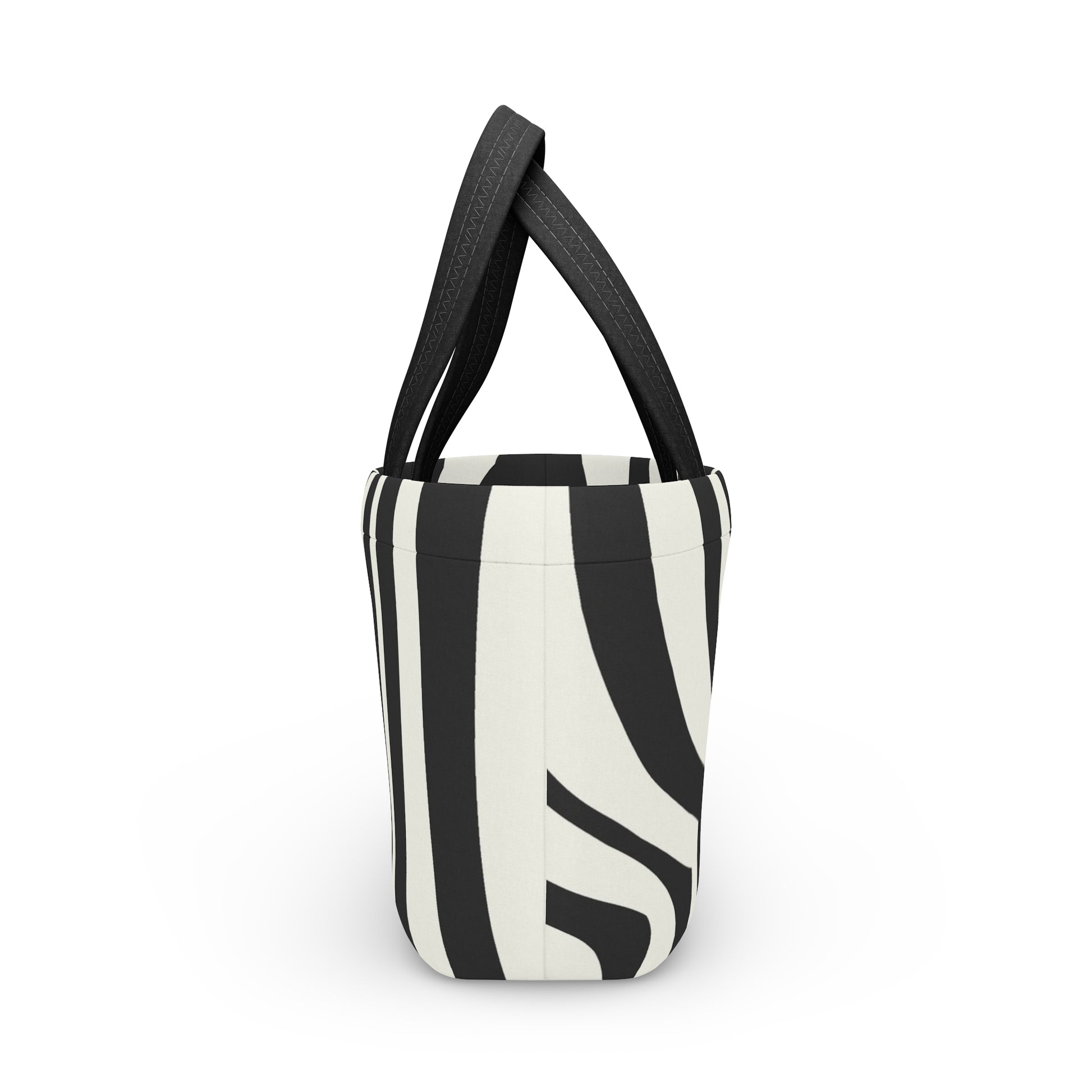 Melting Zebra Stripes Black and White Lunch Bag, Artsulli - Art is Long, Life is Short, Bags, , , , , , , 