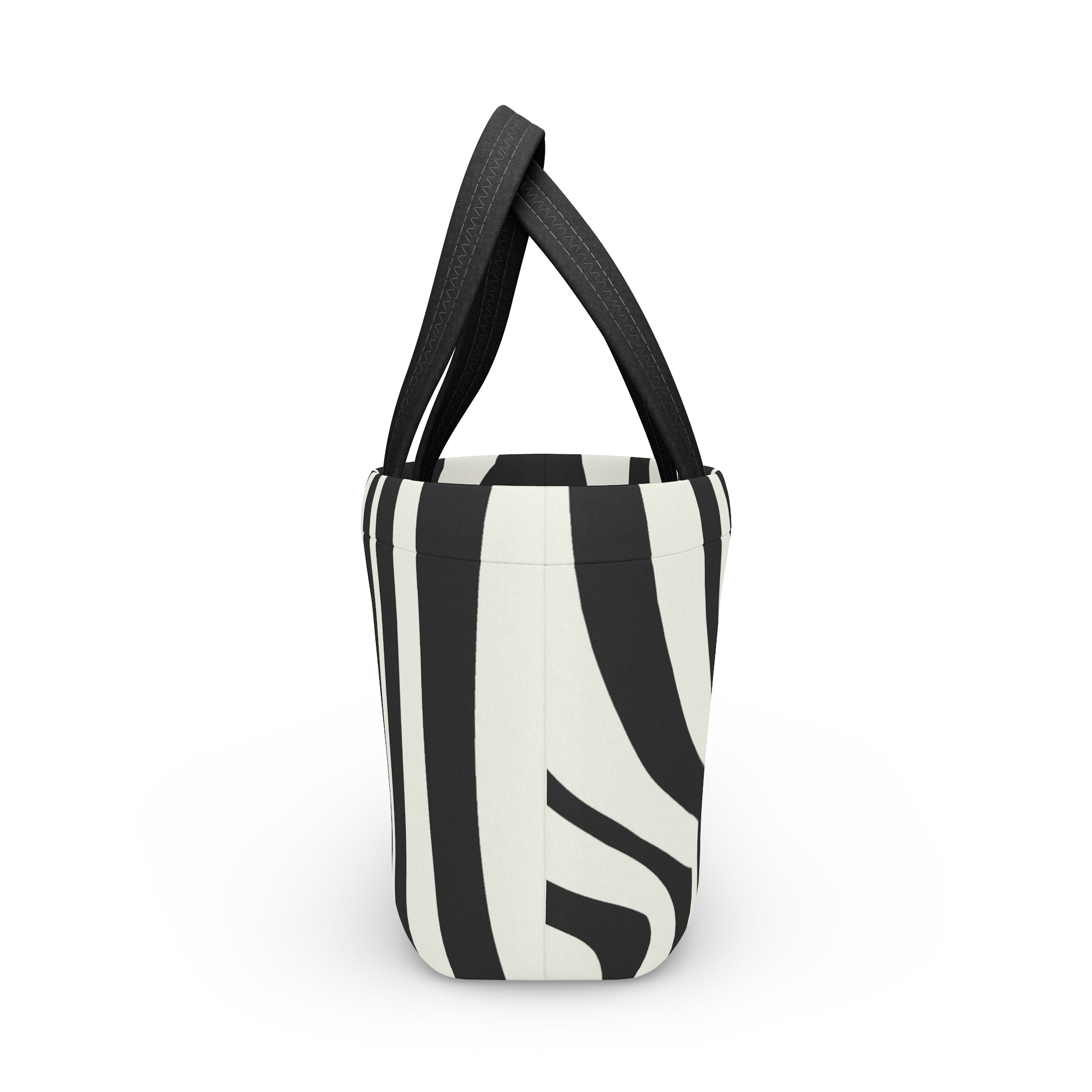 Melting Zebra Stripes Black and White Lunch Bag, Artsulli - Art is Long, Life is Short, Bags, , , , , , , 