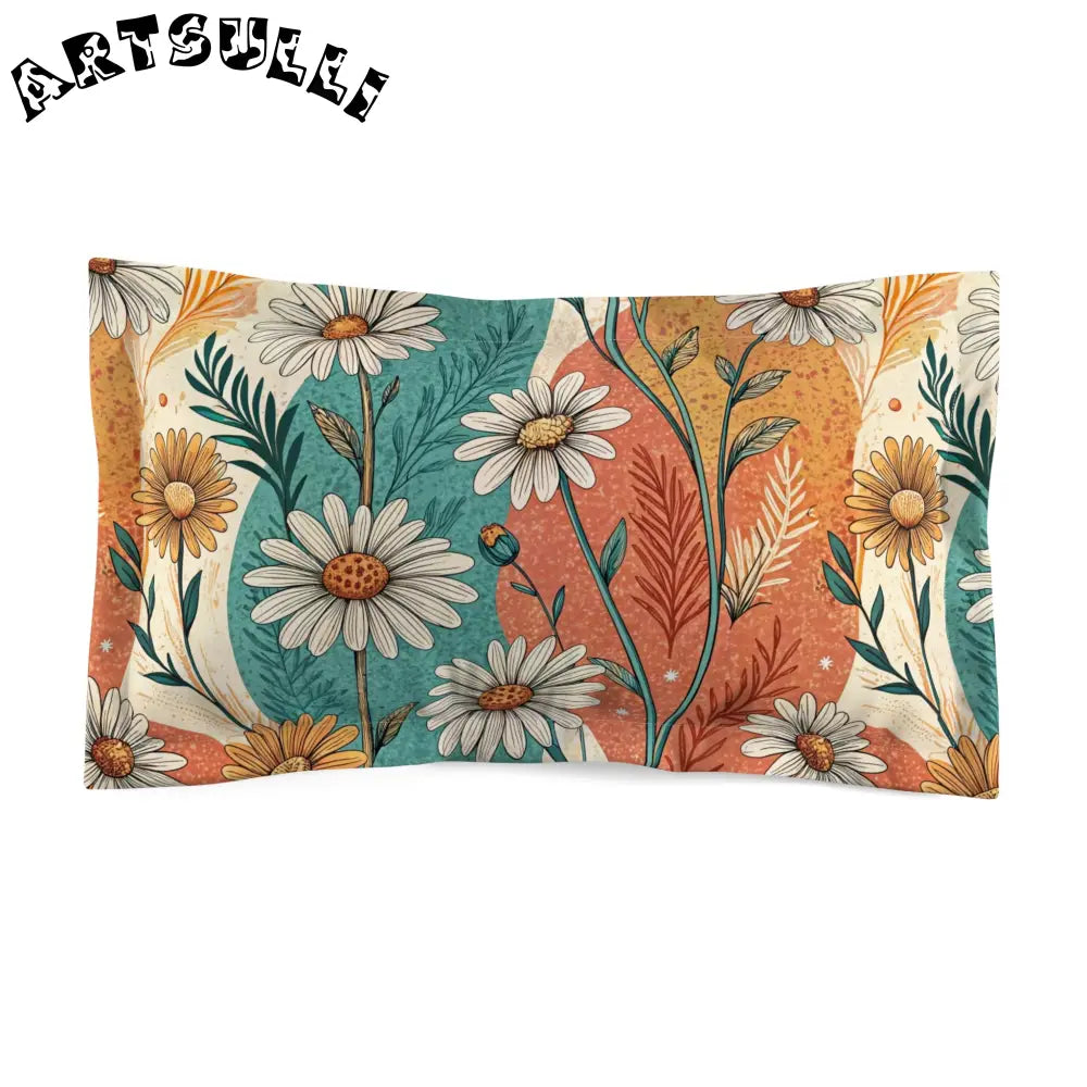 JAKKOUTTHEBXX Retro Daisy Dream Microfiber Pillow Sham JAKKOUTTHEBXX