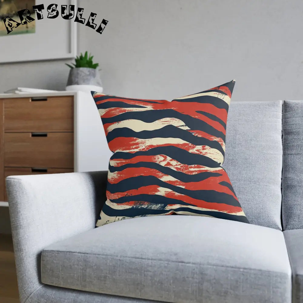 JAKKOUTTHEBXX Capricious Tiger Wave Square Pillow JAKKOUTTHEBXX