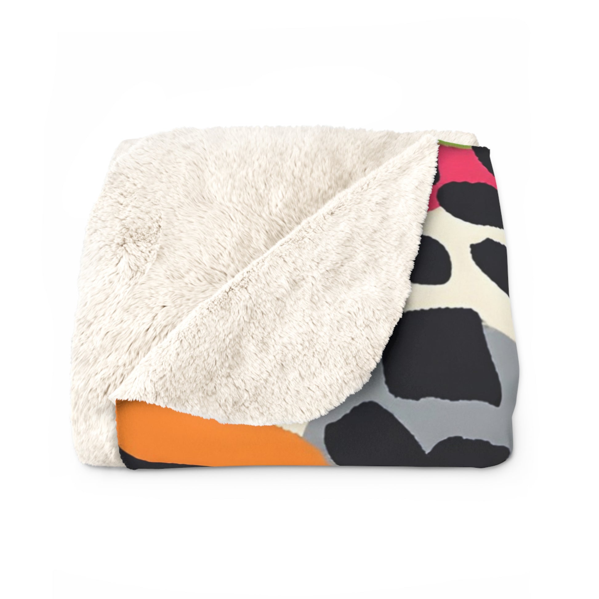 Wild Brush Strokes x Animal Print Multi-Color Sherpa Fleece Blanket, Artsulli - Art is Long, Life is Short, Home Decor, , , , , , , 