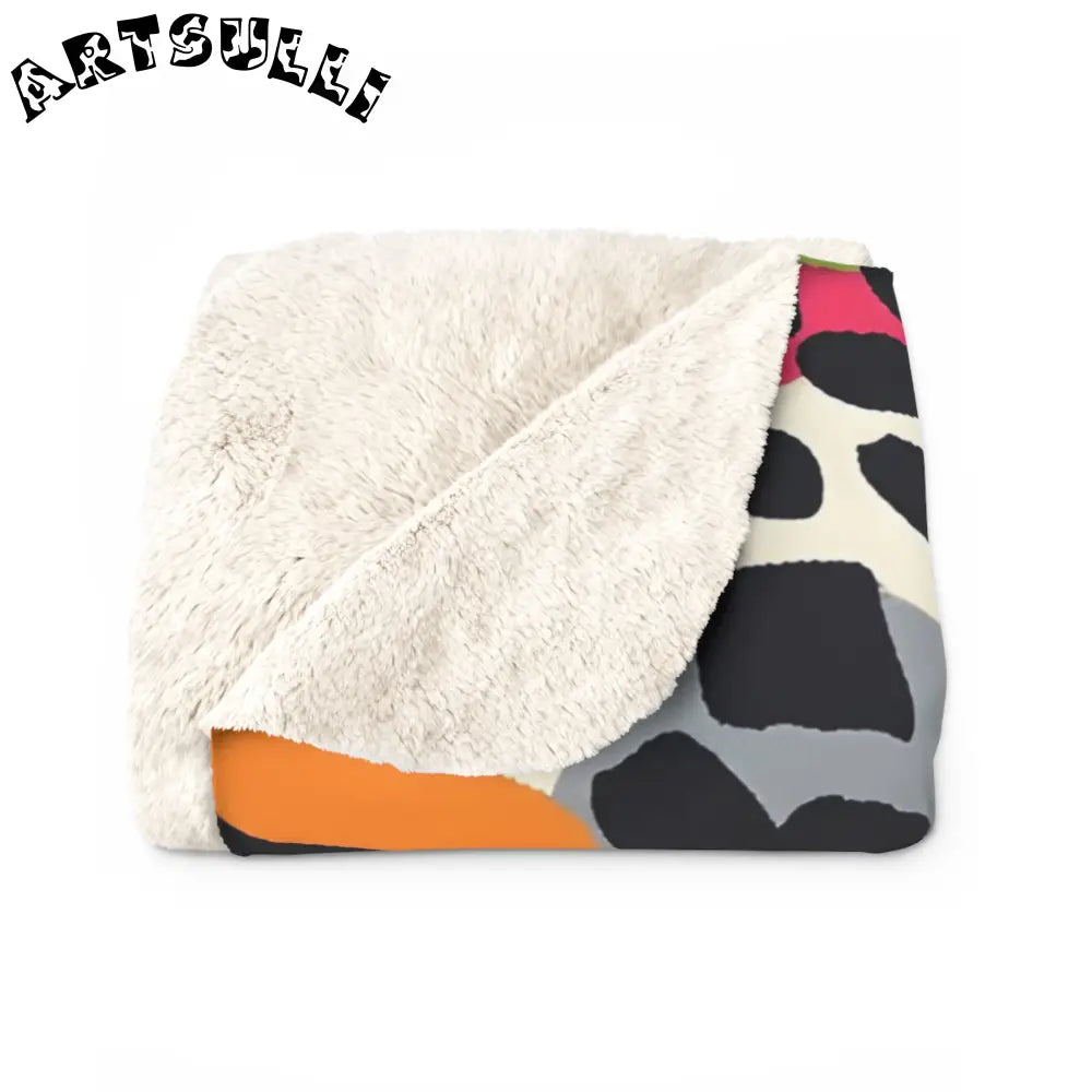 JAKKOUTTHEBXX Wild Brush Strokes x Animal Print Multi-Color Sherpa