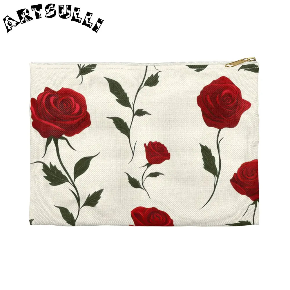 JAKKOUTTHEBXX Red Roses Accessory Pouch JAKKOUTTHEBXX Artsulli - Art