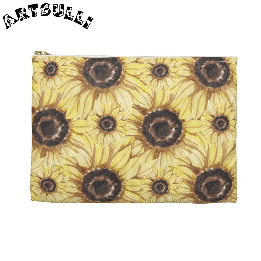 JAKKOUTTHEBXX Retro Anime Sunflower Accessory Pouch JAKKOUTTHEBXX