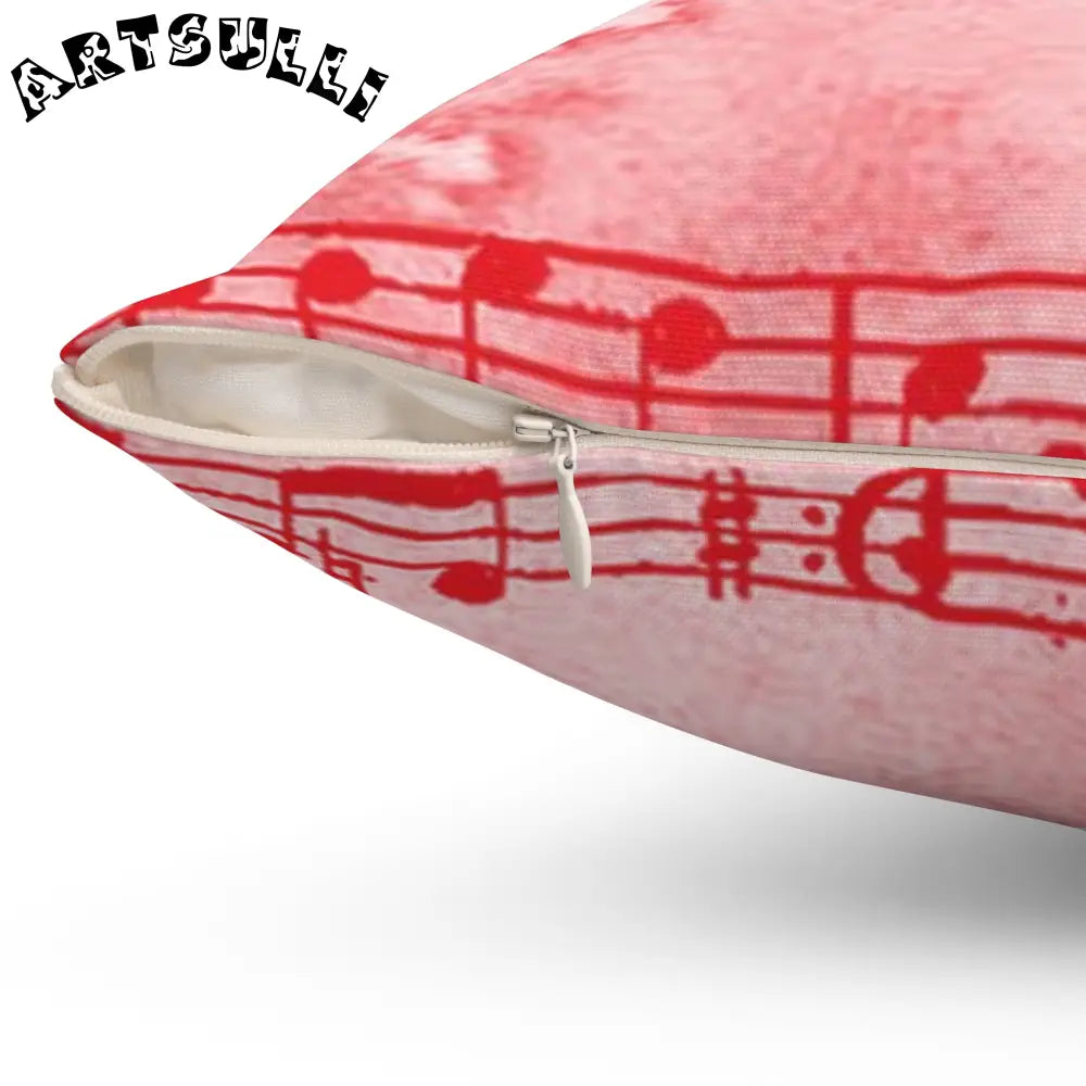 JAKKOUTTHEBXX Pink Musical Note Double Sided Pillow 2025