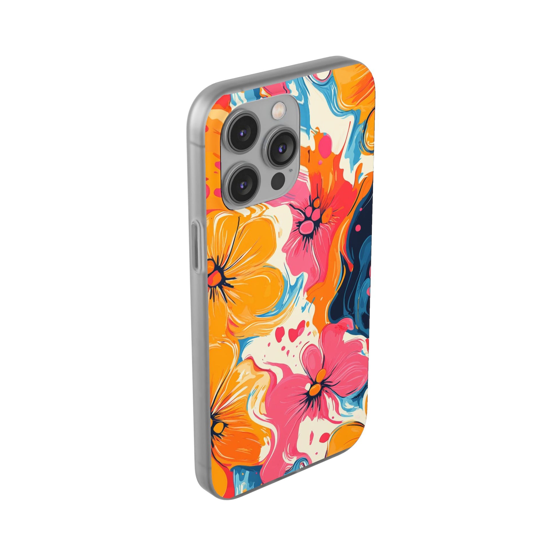 Vibrant Abstract Floral Flexi Case, Artsulli - Art is Long, Life is Short, Phone Case, , , , , , , 