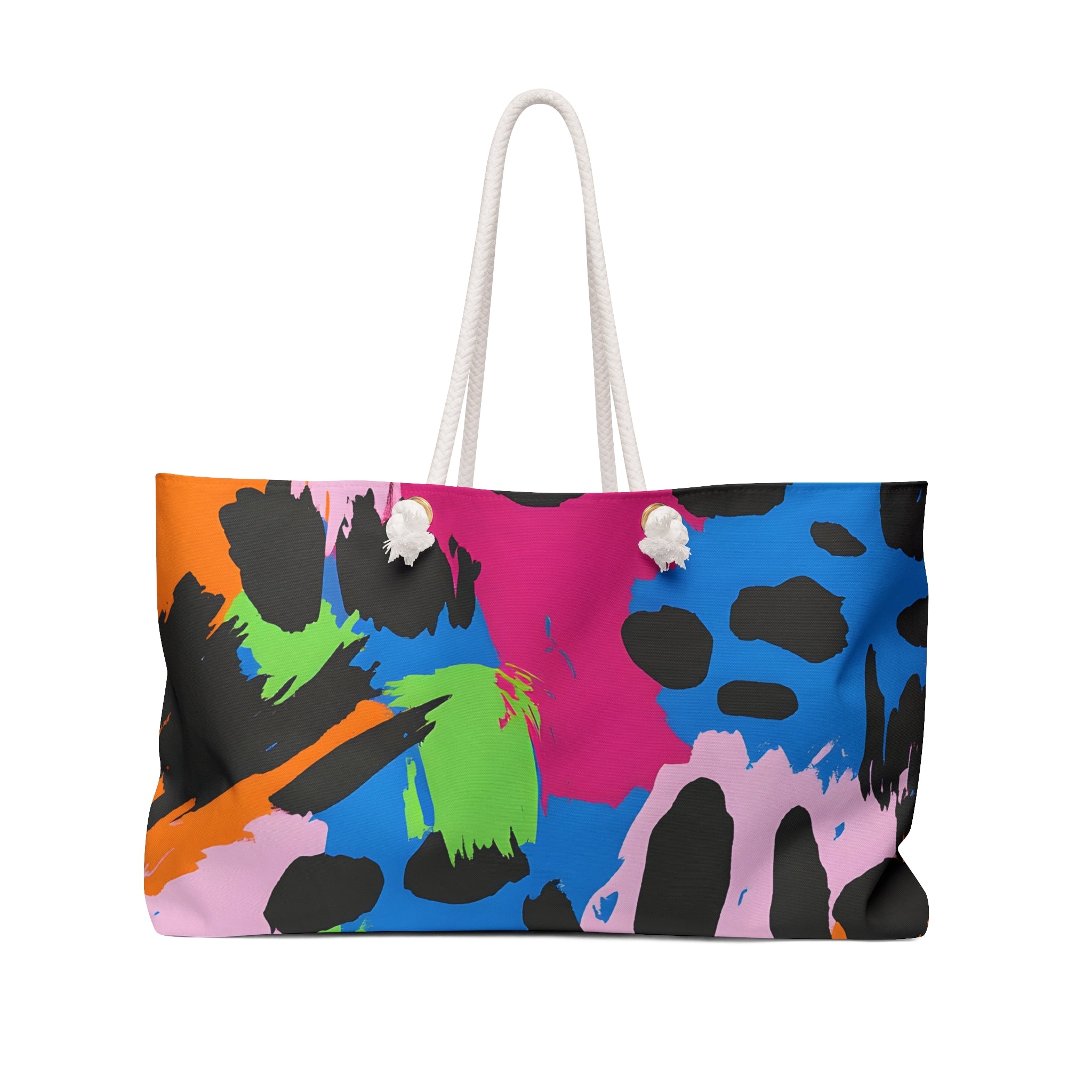 90s Neon Weekender Bag, Artsulli - Art is Long, Life is Short, Bags, Size, 24" × 13", , , , , 78953597949137799613
