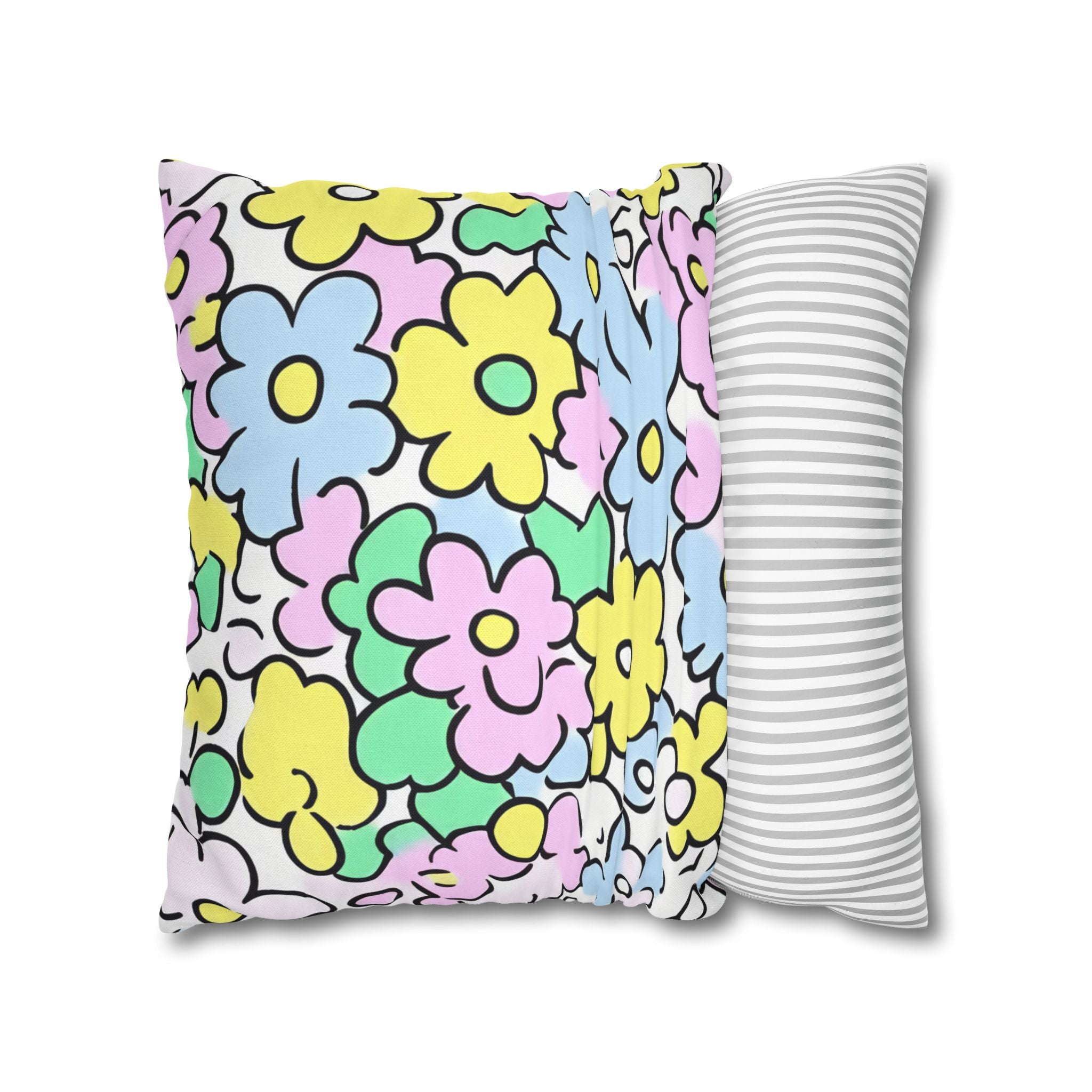 Spun Polyester Square Pillowcase