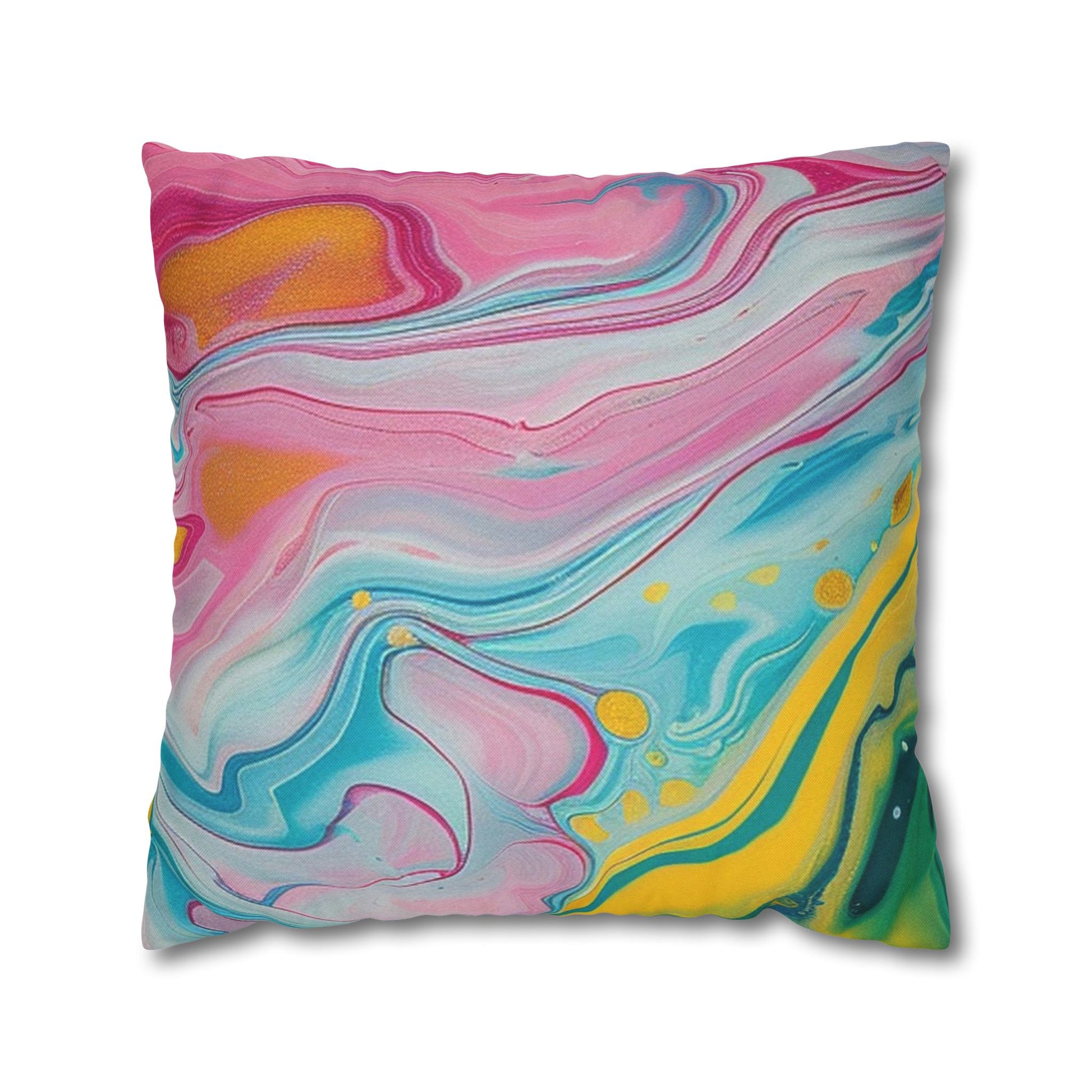 Spun Polyester Square Pillowcase, Artsulli - Art is Long, Life is Short, Home Decor, Size, 20" × 20", , , , , 18991596048509958110