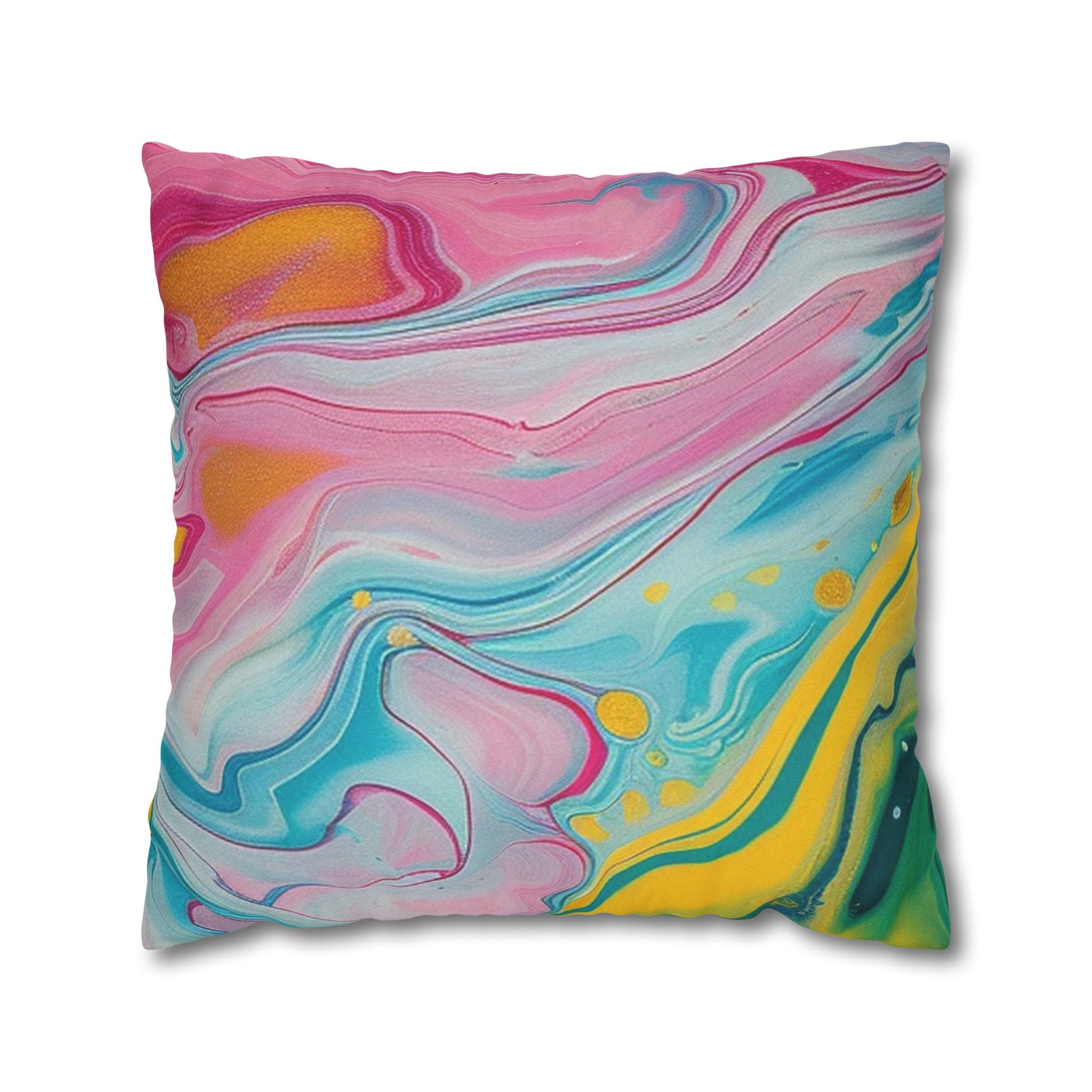 Spun Polyester Square Pillowcase, Artsulli - Art is Long, Life is Short, Home Decor, Size, 20" × 20", , , , , 18991596048509958110