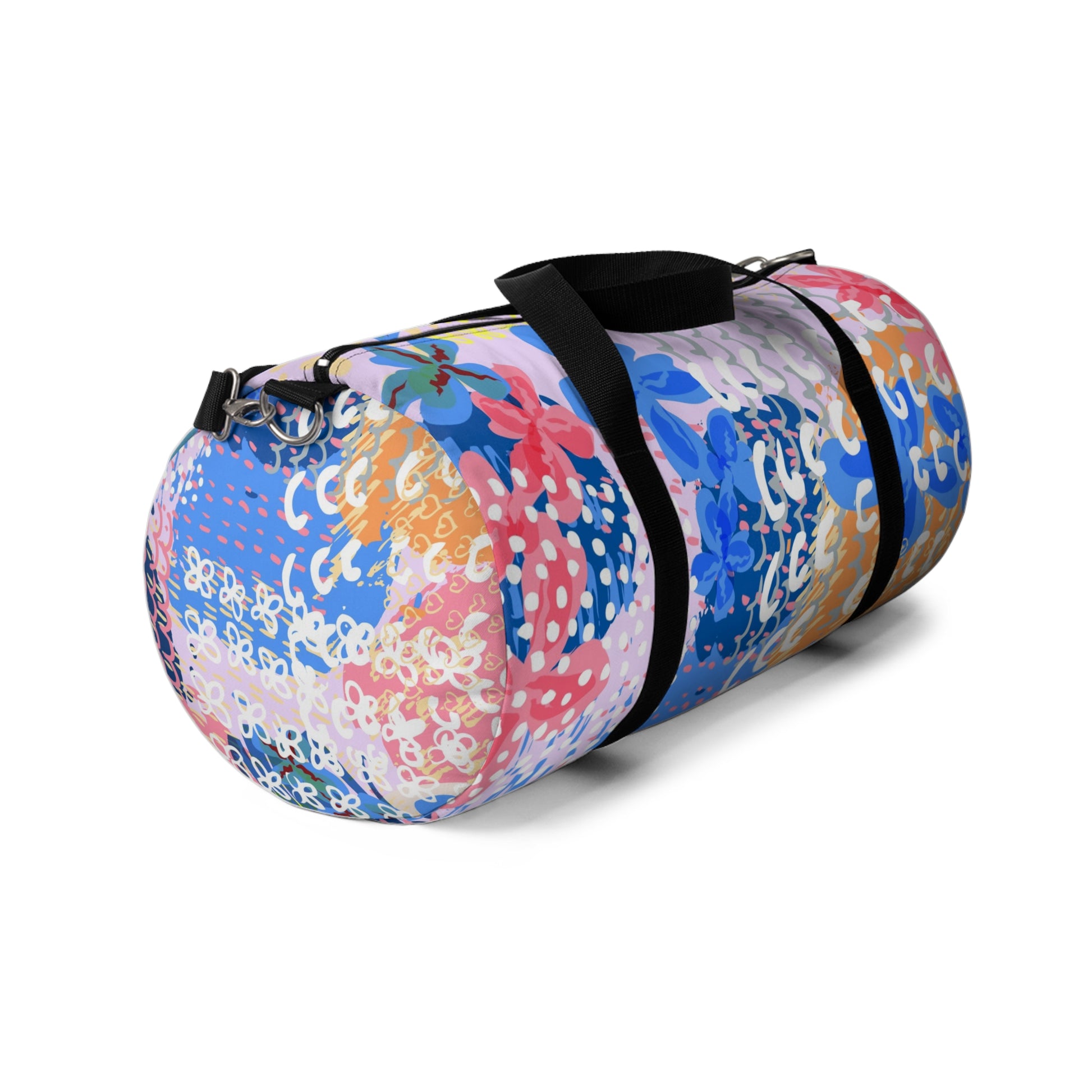Flowers x Doodles x Hearts II Multi-Color Duffel Bag, Artsulli - Art is Long, Life is Short, Bags, , , , , , , 