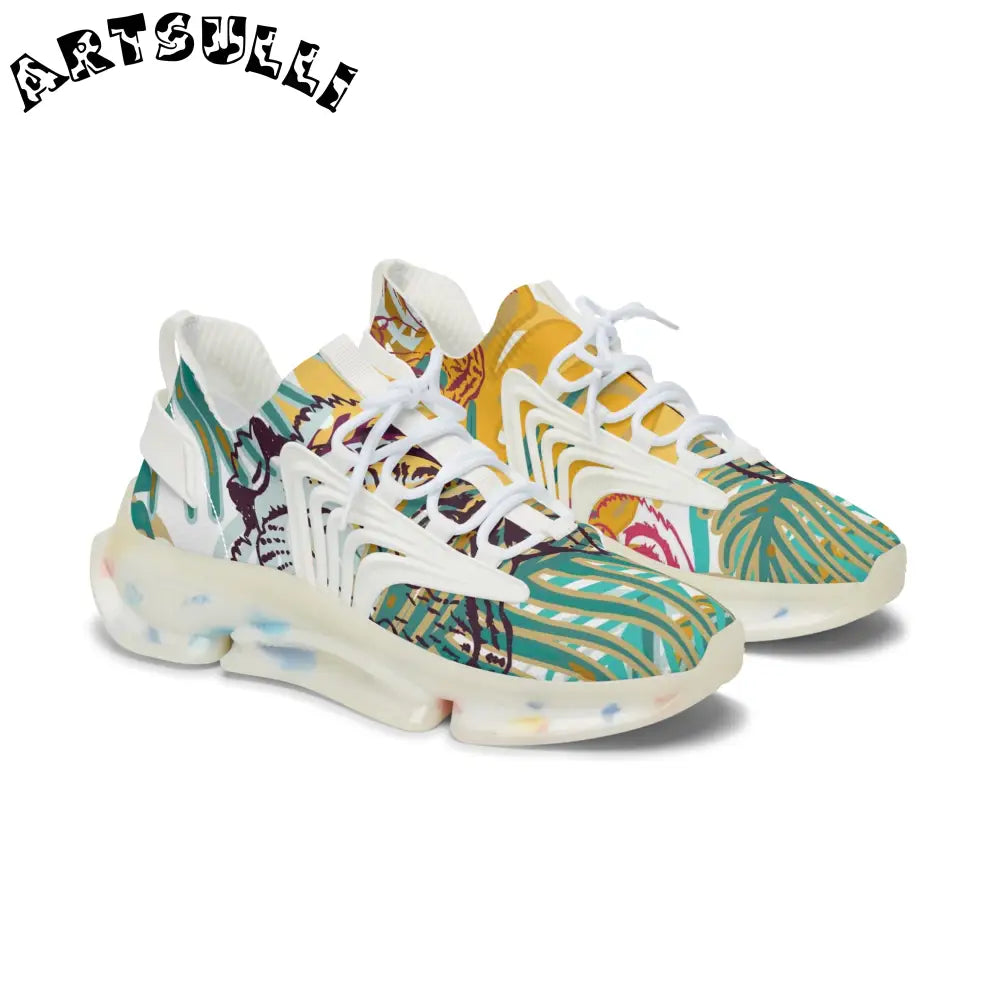 JAKKOUTTHEBXX Tropical Jungle Tigers Brown and Green Women’s Mesh