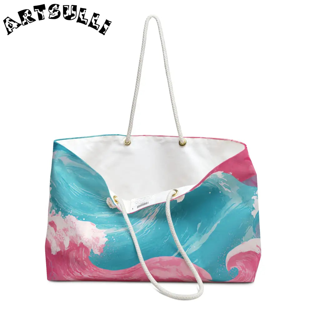 JAKKOUTTHEBXX The Great Pastelwave II Pink and Blue Weekender Bag