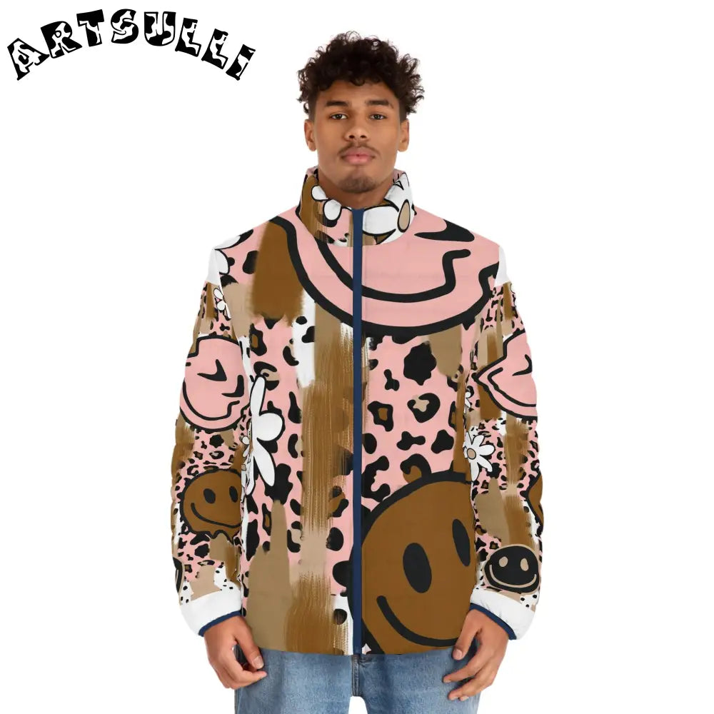 JAKKOUTTHEBXX Sutfin Ghosts Pop Art Men’s Puffer Jacket (AOP)