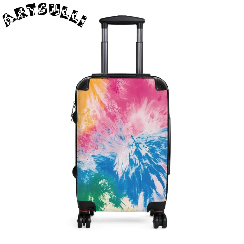 JAKKOUTTHEBXX Tie Dye Canvas Surface Spinner Suitcase 2025