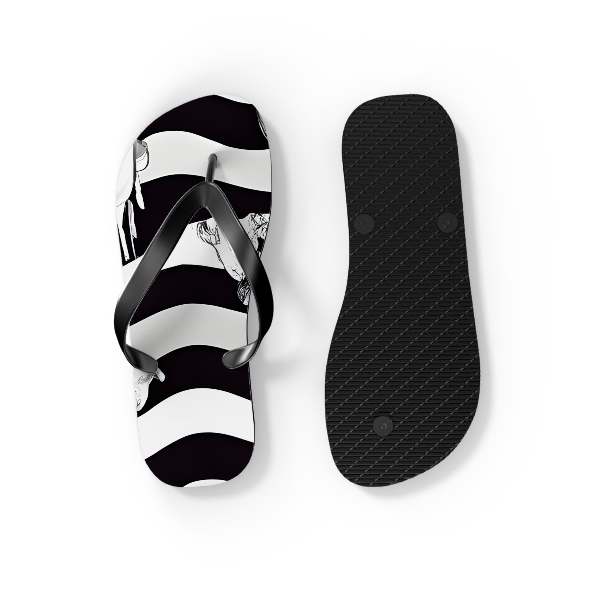 Cruellas Cattle Line Flip Flops, Artsulli - Art is Long, Life is Short, Shoes, , , , , , , 
