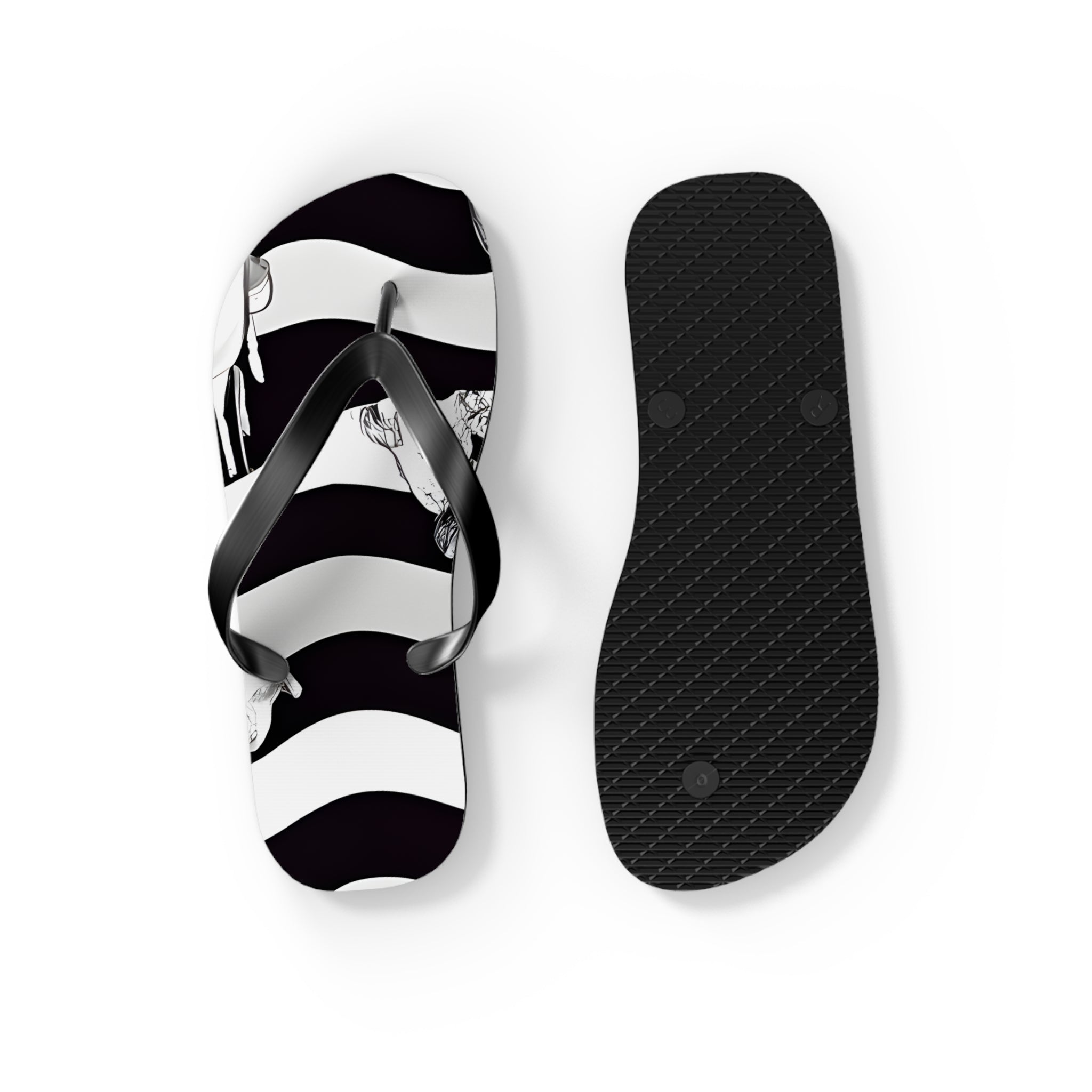 Cruellas Cattle Line Flip Flops, Artsulli - Art is Long, Life is Short, Shoes, , , , , , , 