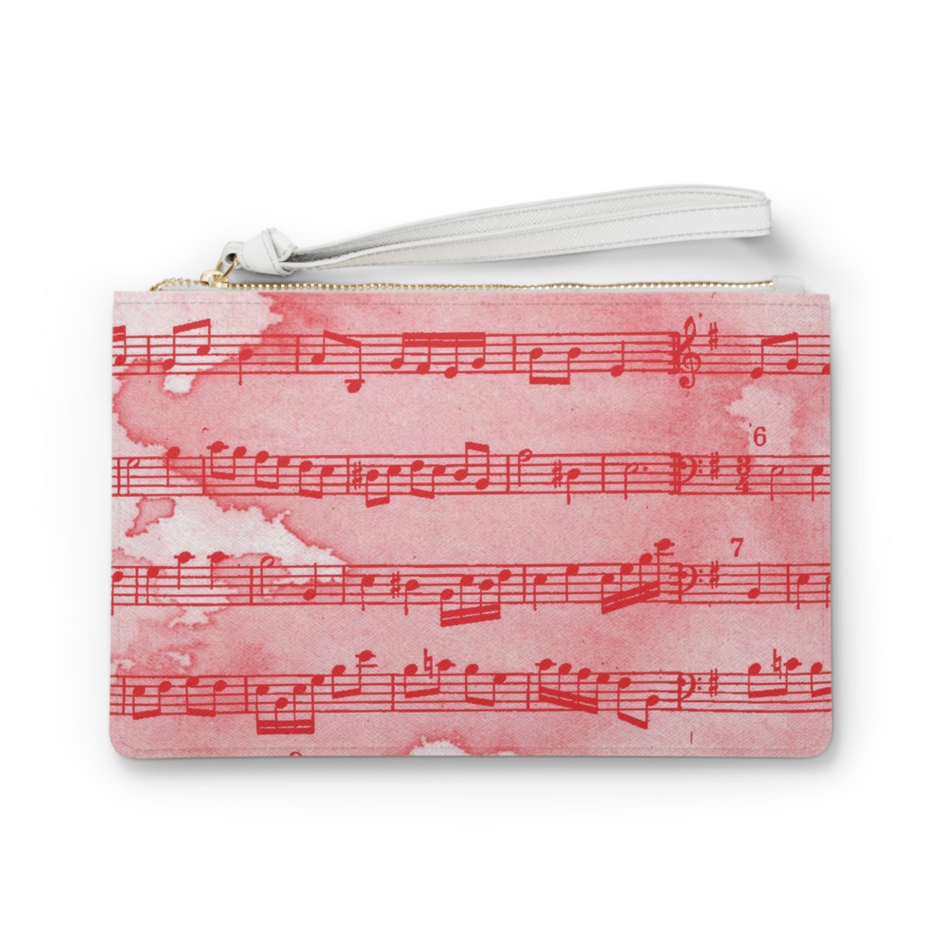 Drip Spill Type Beat Sheet Music Red Clutch Bag, Artsulli - Art is Long, Life is Short, Bags, Size, One size, , , , , 27957124247771857663