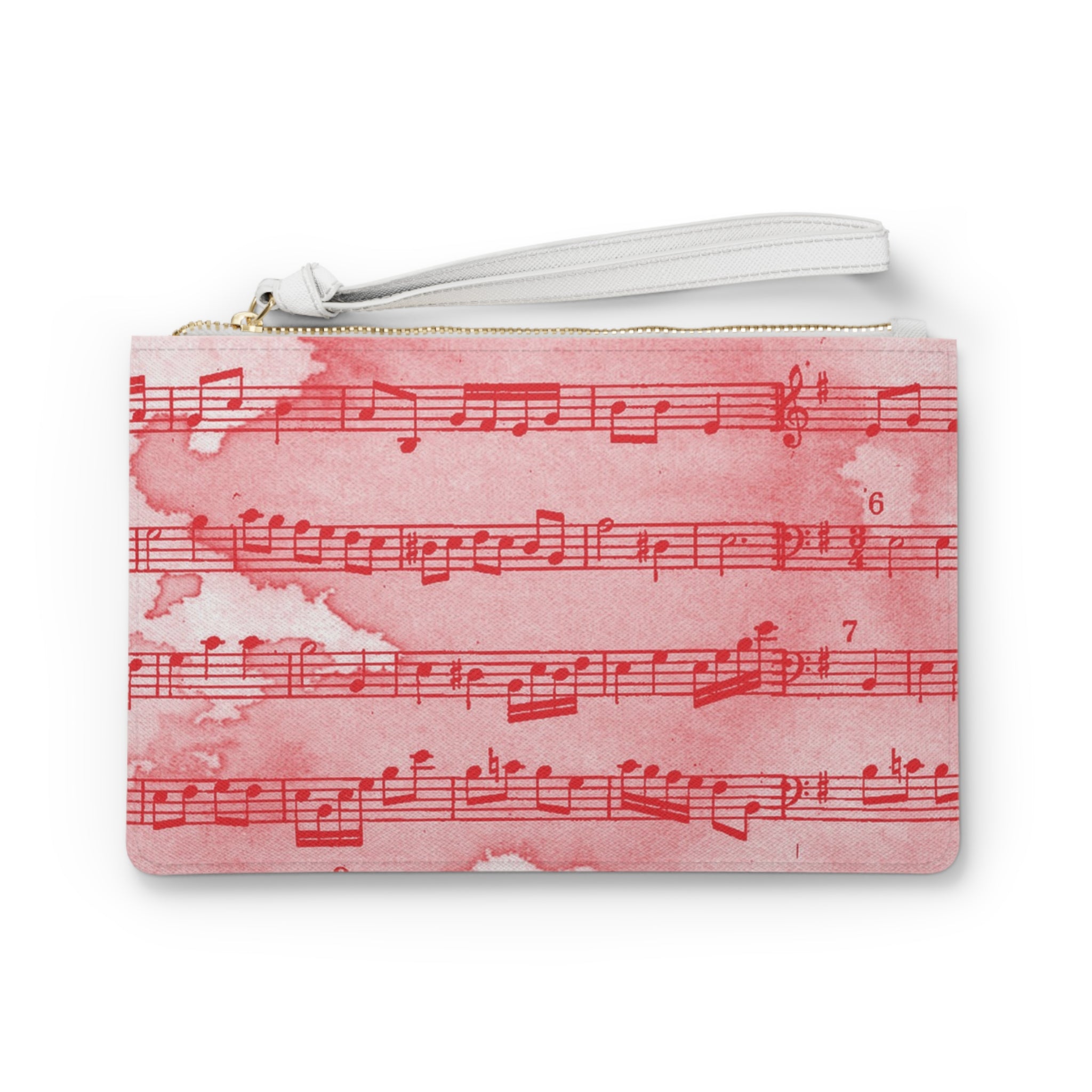 Drip Spill Type Beat Sheet Music Red Clutch Bag, Artsulli - Art is Long, Life is Short, Bags, Size, One size, , , , , 27957124247771857663