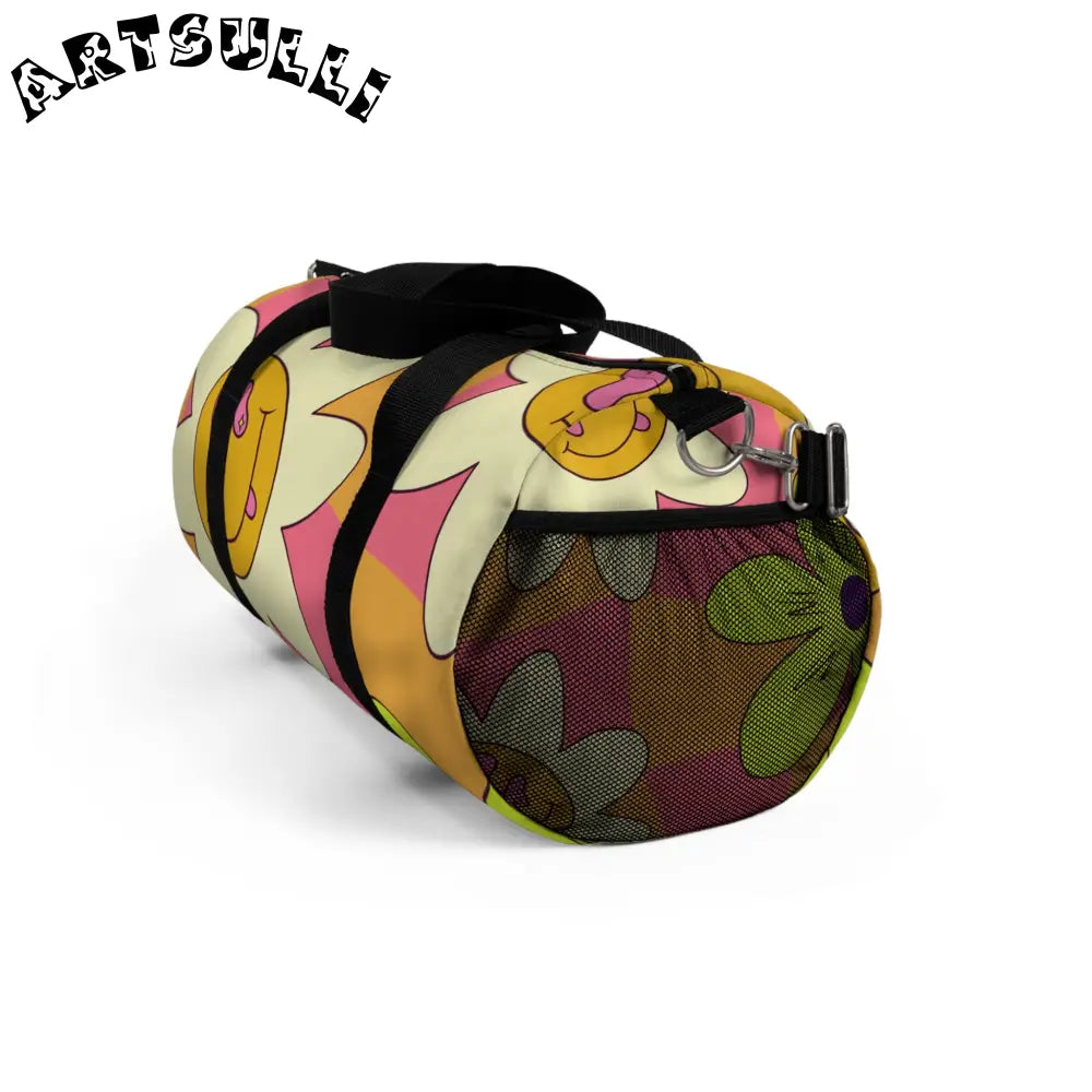 JAKKOUTTHEBXX Trippy Sour Face Rave Duffel Bag JAKKOUTTHEBXX
