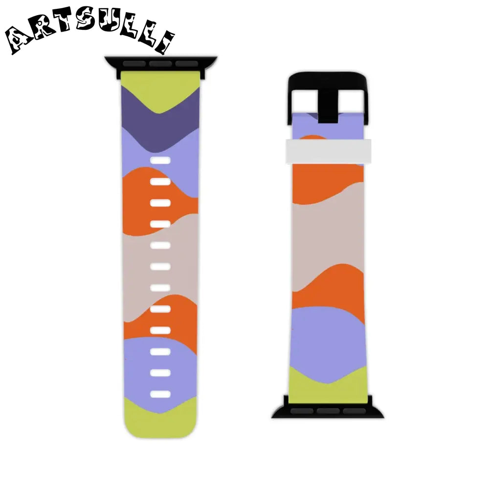 JAKKOUTTHEBXX Waves Red and Blue Watch Band for Apple Watch