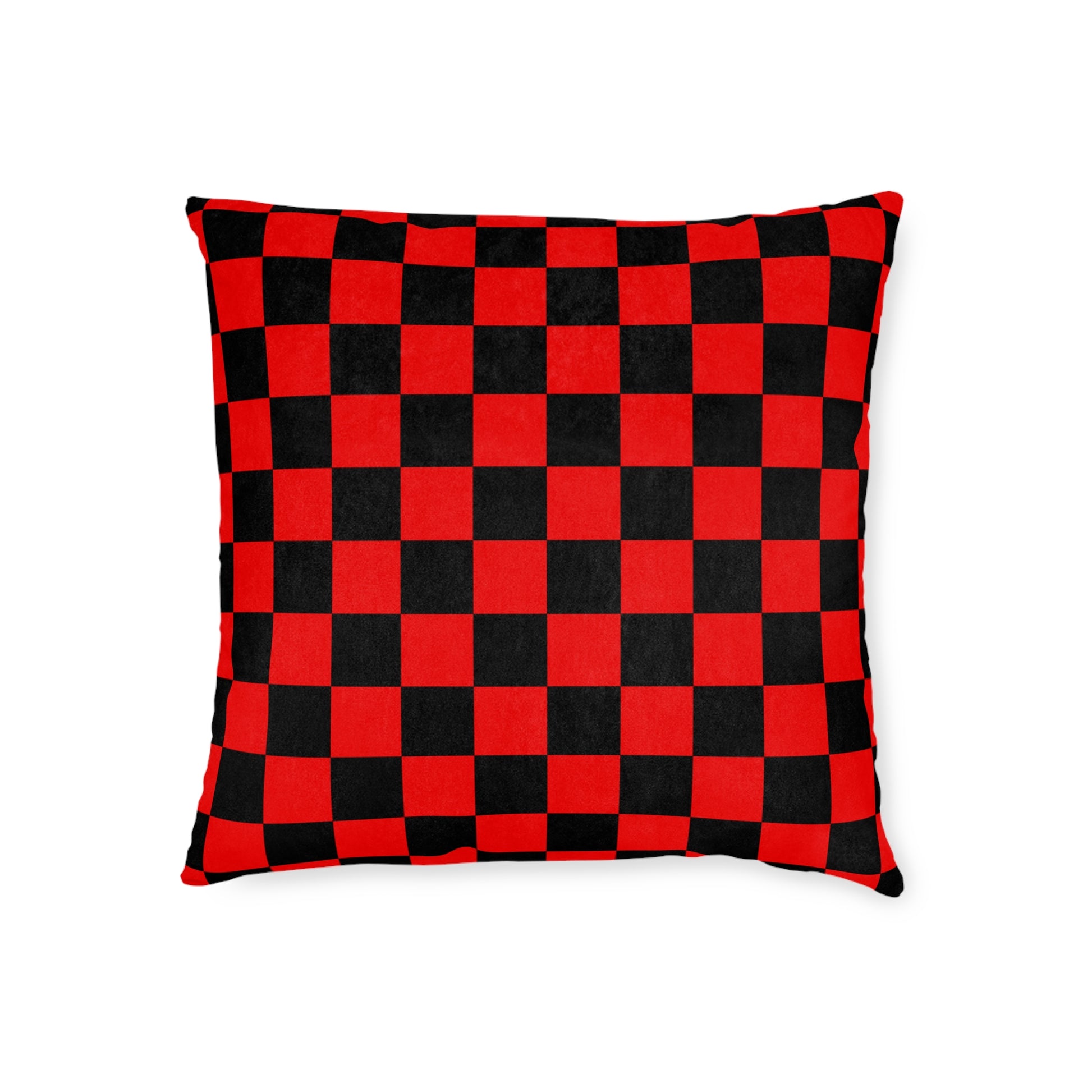 Checkerboard Red and Black Square Pillow, Artsulli - Art is Long, Life is Short, Home Decor, , , , , , , 