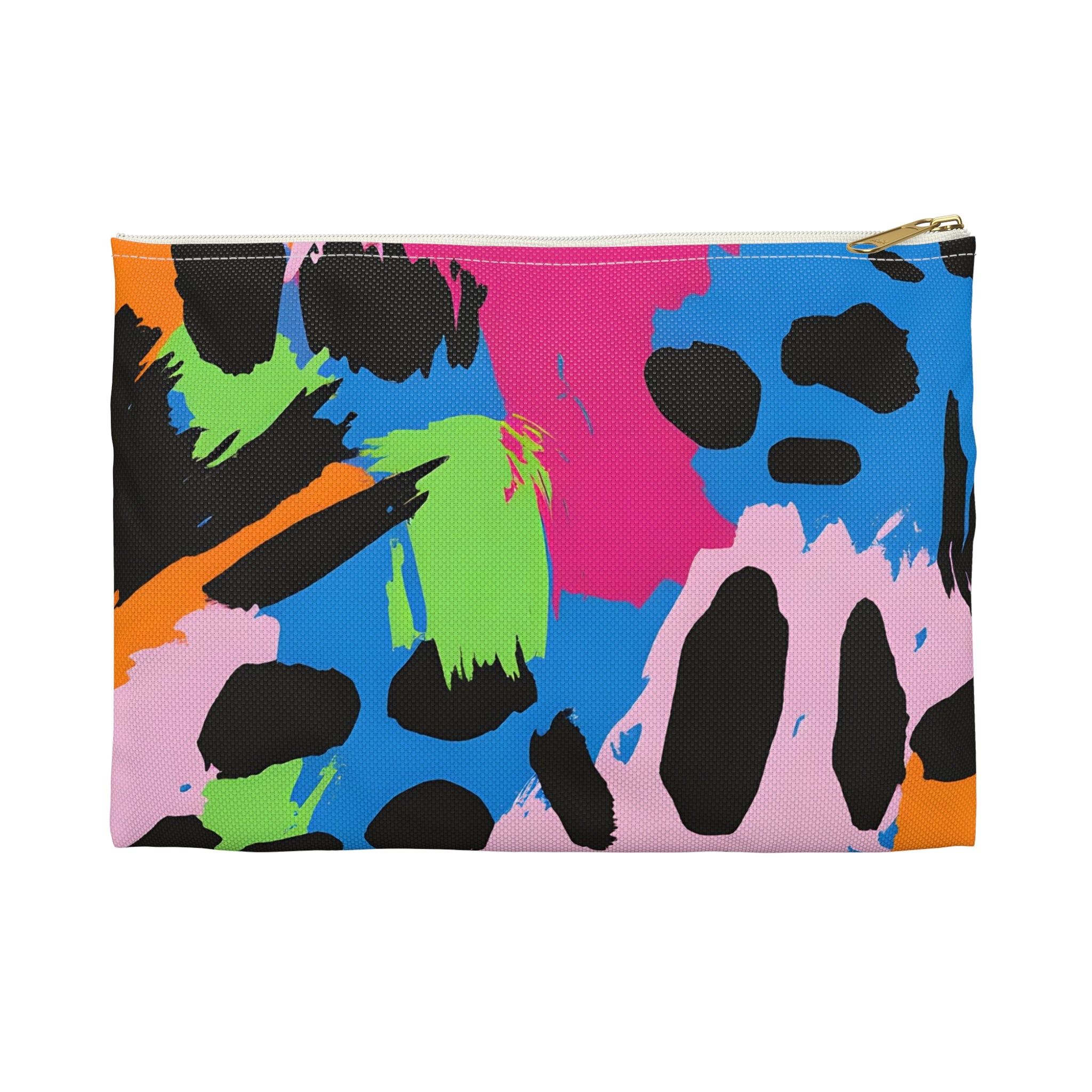 90s Neon Accessory Pouch, Artsulli - Art is Long, Life is Short, Bags, Size, Small, Color, White zipper, , , 60401501431129532127
