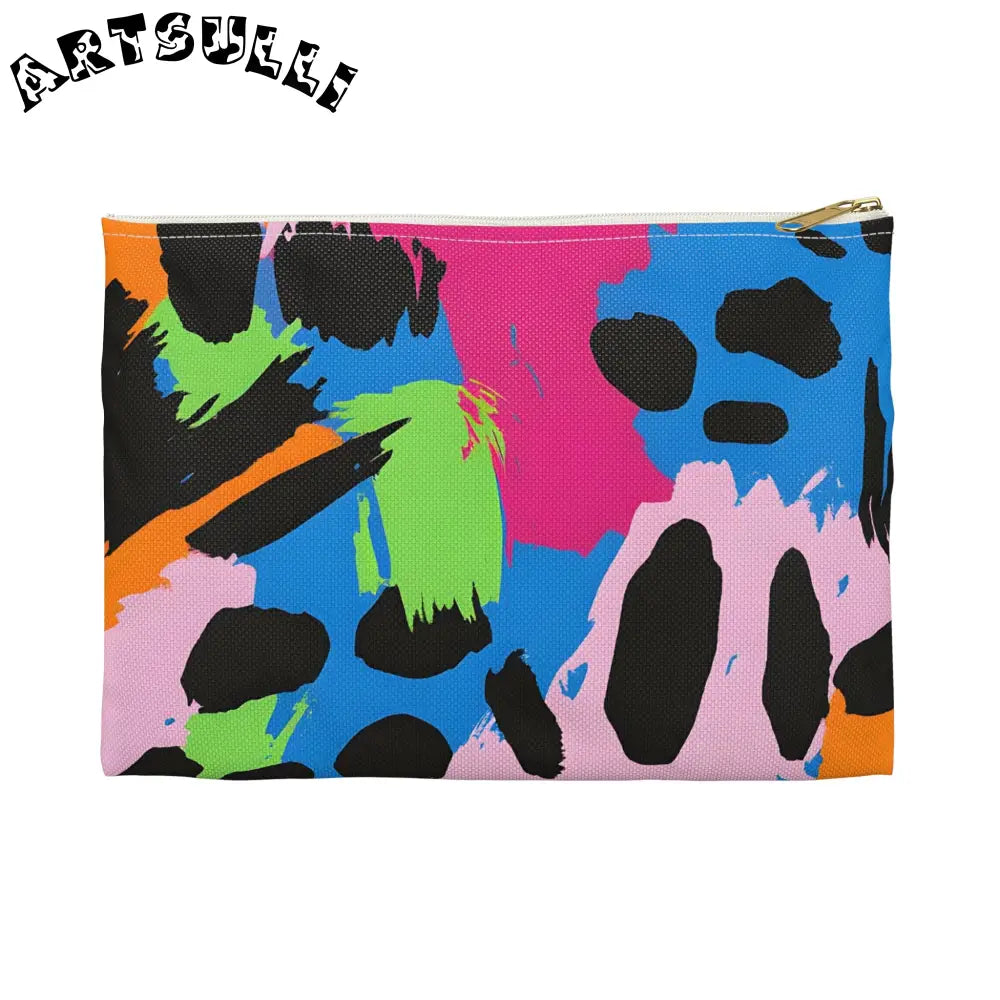 90s Neon Accessory Pouch, Artsulli - Art is Long, Life is Short, Bags, Size, Small, Color, White zipper, , , 60401501431129532127