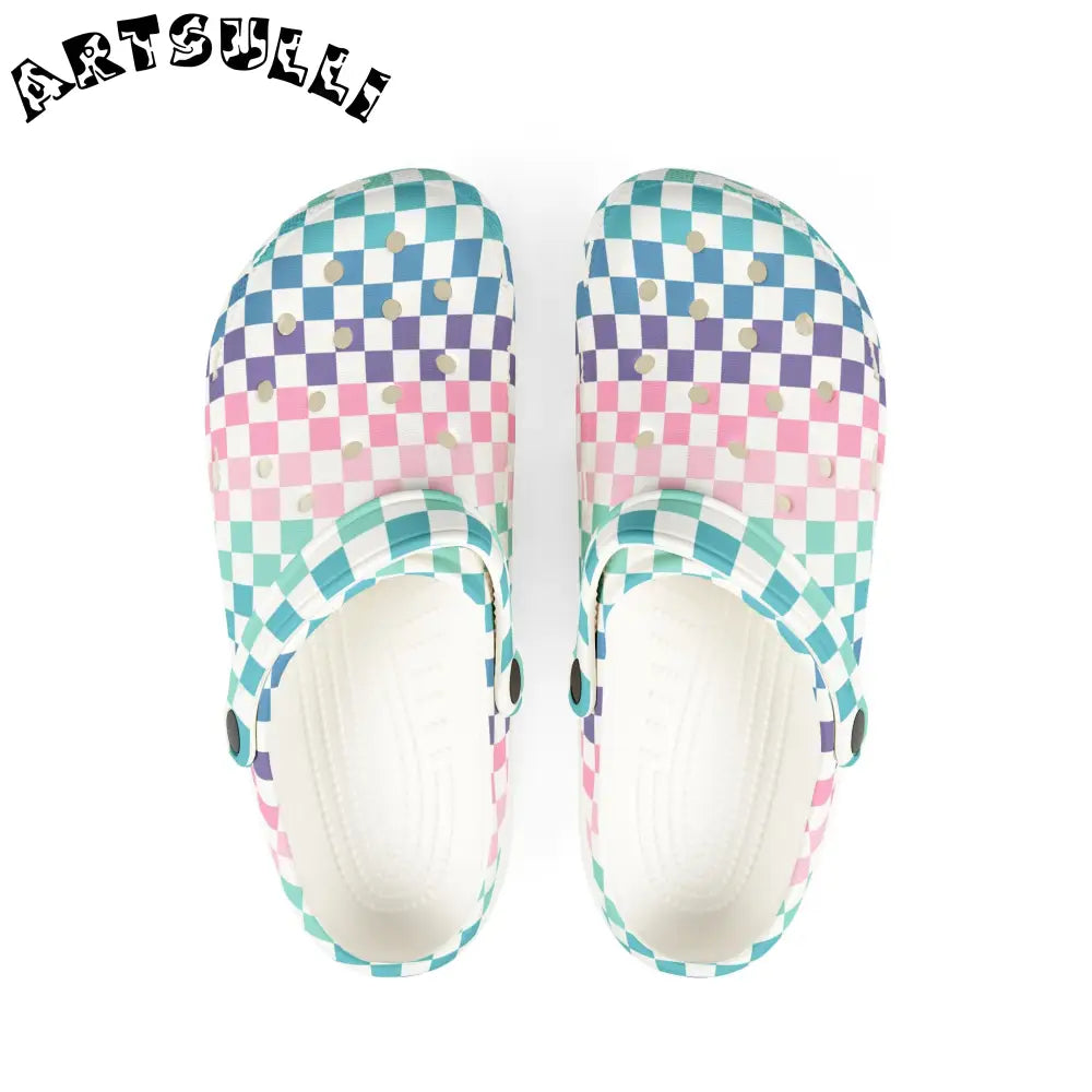 JAKKOUTTHEBXX Vaporwave Rainbow Checkerboard Multi-Color EVA Foam