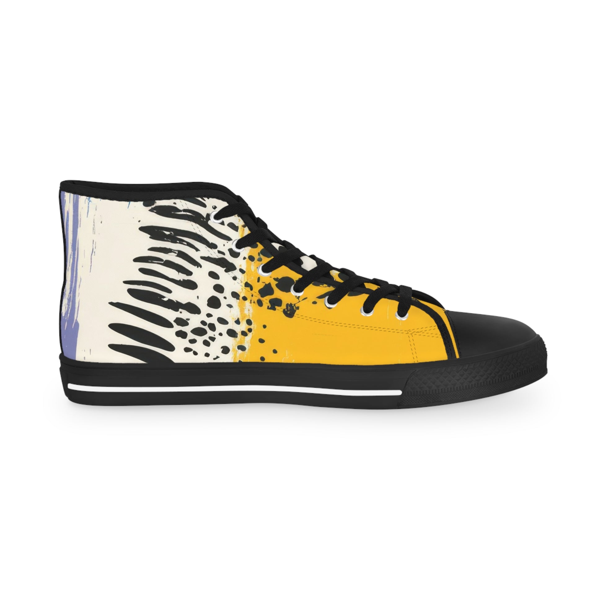 Rae Zebra Rhapsody Men's High Top Sneakers, Artsulli - Art is Long, Life is Short, Shoes, , , , , , , 