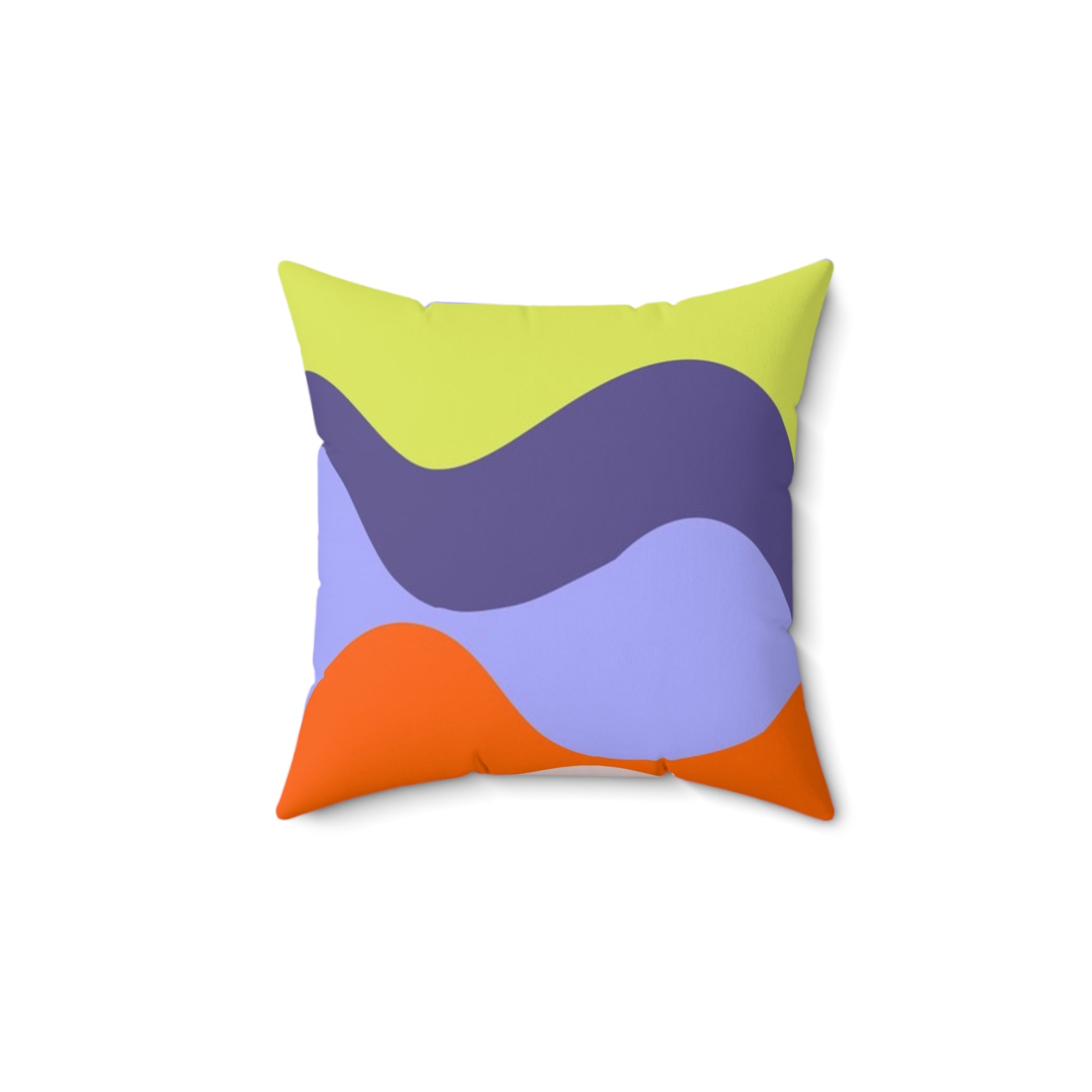 Waves Red and Blue Spun Polyester Square Pillow, Artsulli - Art is Long, Life is Short, Home Decor, Size, 14" × 14", , , , , 48905102631052819125