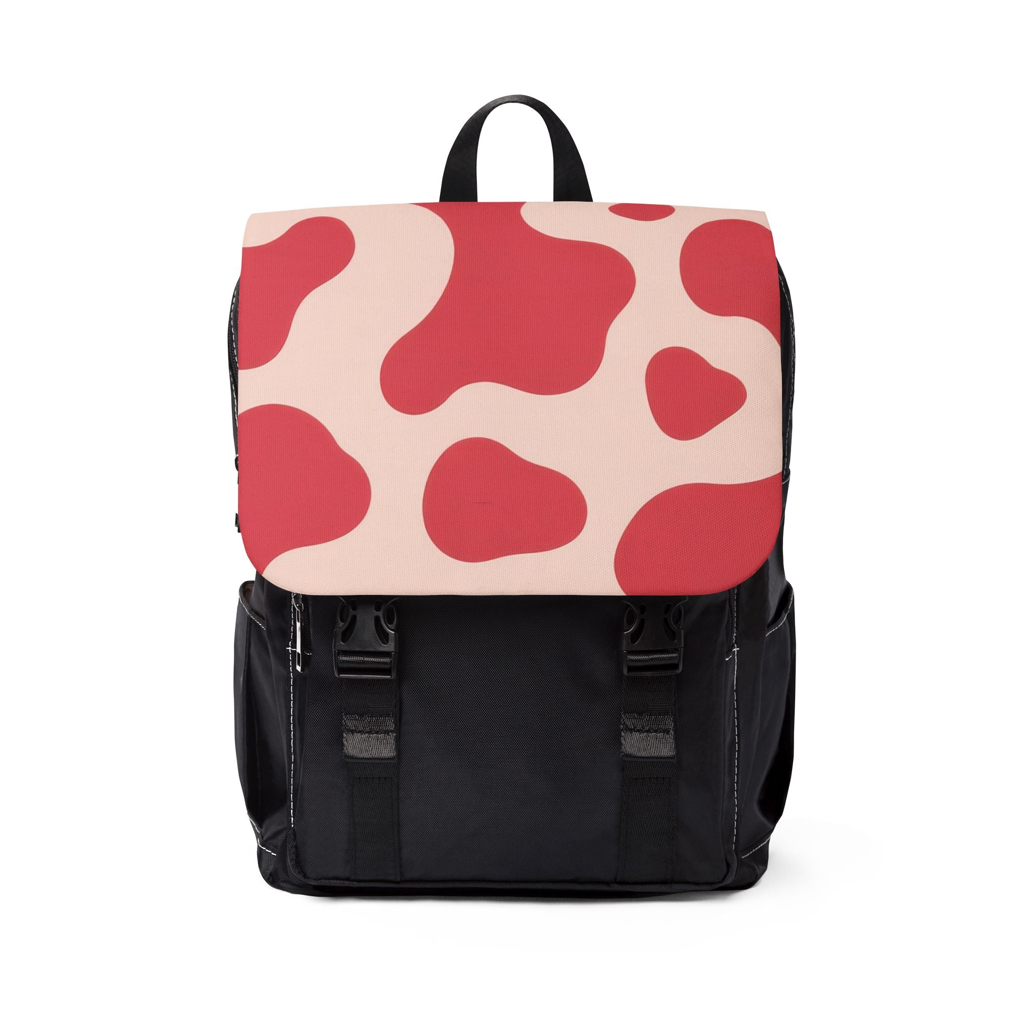 Red Jungle Cow Unisex Casual Shoulder Backpack, Artsulli - Art is Long, Life is Short, Bags, Size, One size, , , , , 16657351866252337498