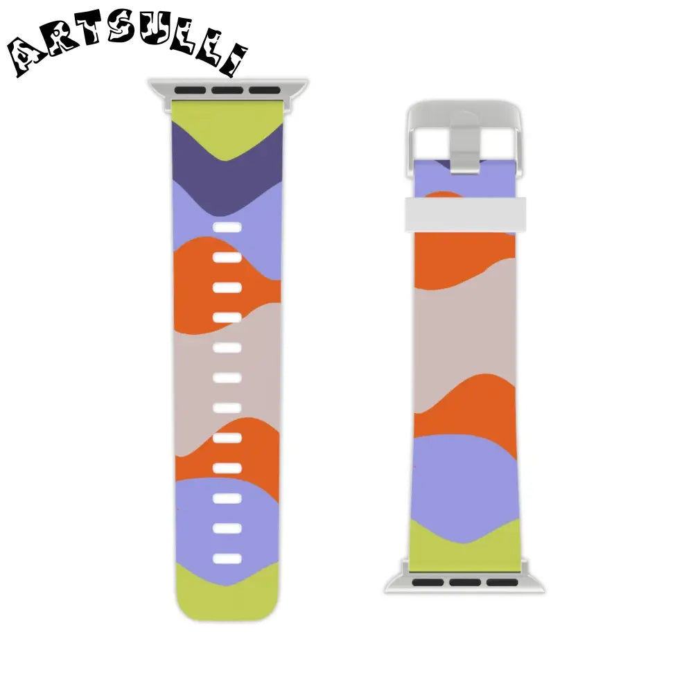 JAKKOUTTHEBXX Waves Red and Blue Watch Band for Apple Watch