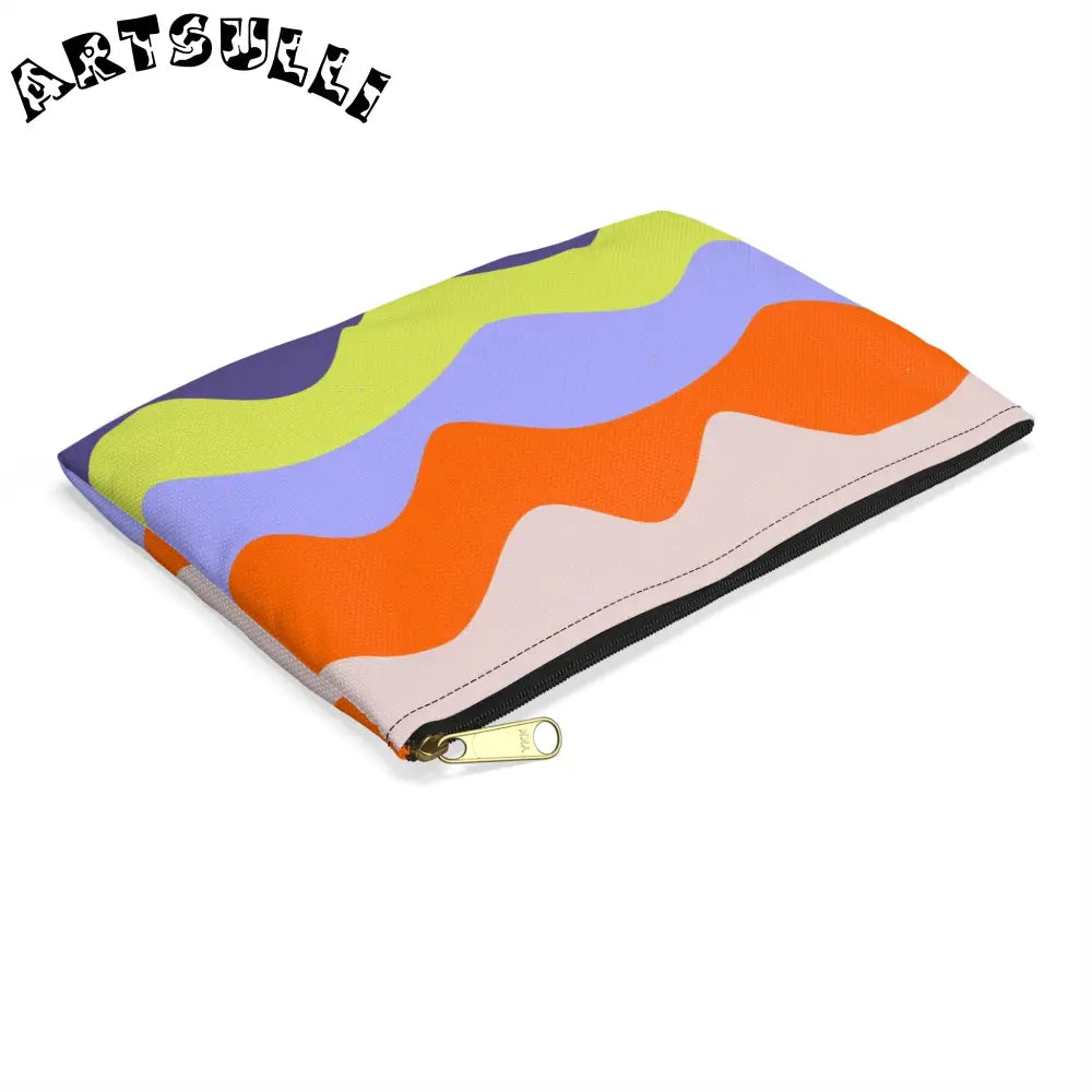 JAKKOUTTHEBXX Waves Red and Blue Accessory Pouch JAKKOUTTHEBXX