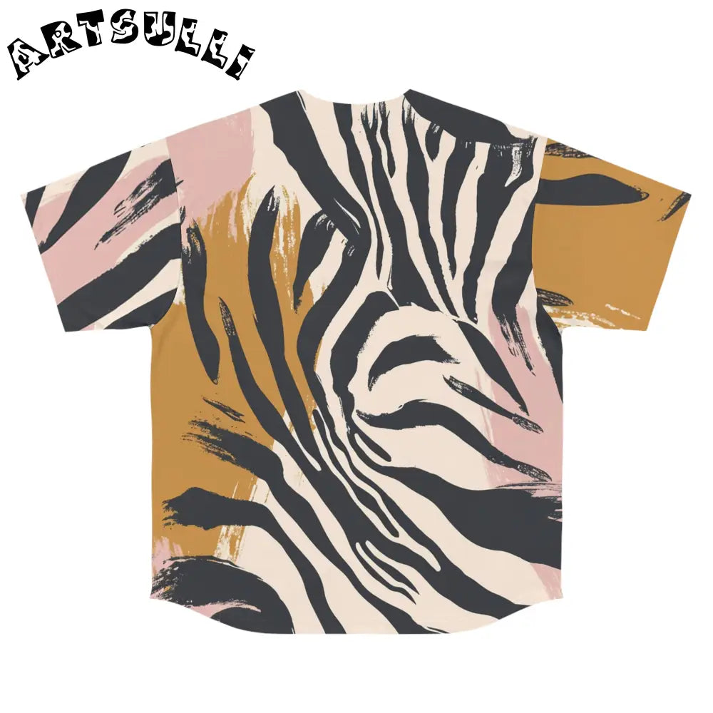 JAKKOUTTHEBXX Abstract Zebra Stripe Button Up Shirt Artistic Work