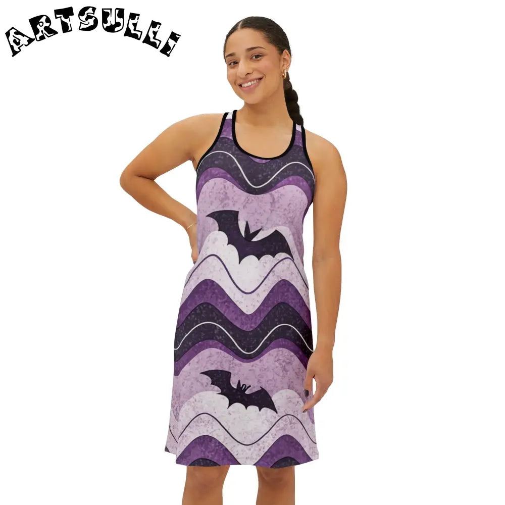 JAKKOUTTHEBXX Bat Wave Women’s Racerback Dress (AOP) JAKKOUTTHEBXX