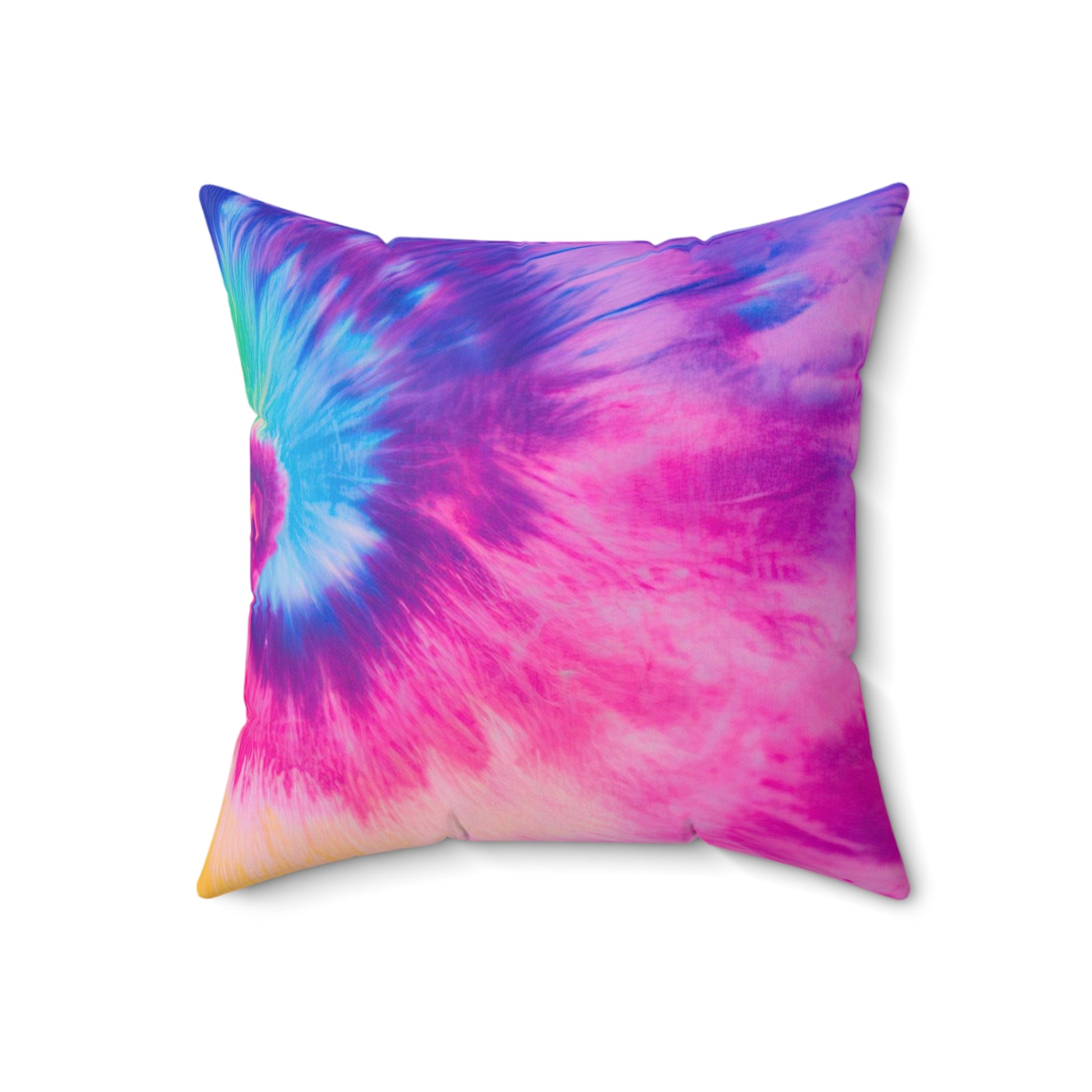 Psychedelic Tie Dye Spun Polyester Square Pillow, Artsulli - Art is Long, Life is Short, Home Decor, , , , , , , 