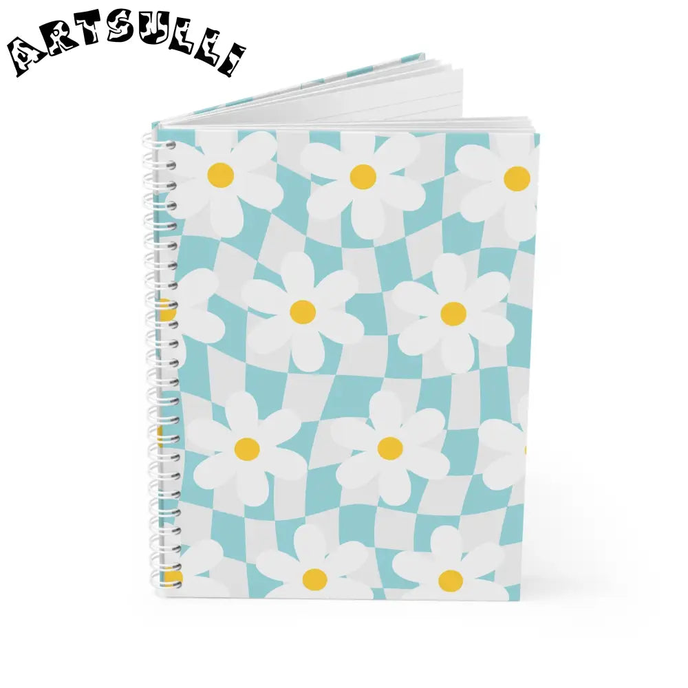 JAKKOUTTHEBXX Trippy Check Garden Spiral Notebook JAKKOUTTHEBXX