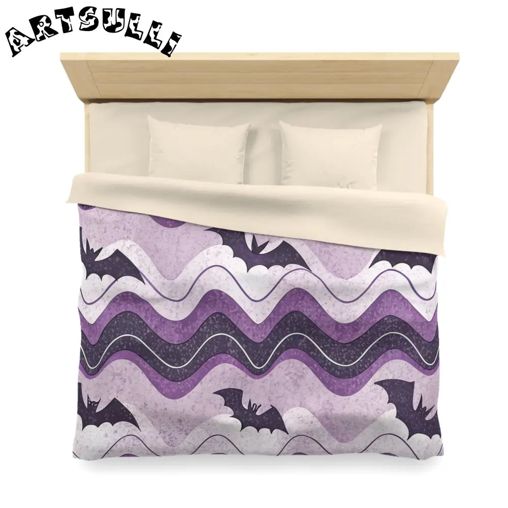 JAKKOUTTHEBXX Bat Wave Microfiber Duvet Cover JAKKOUTTHEBXX Artsulli