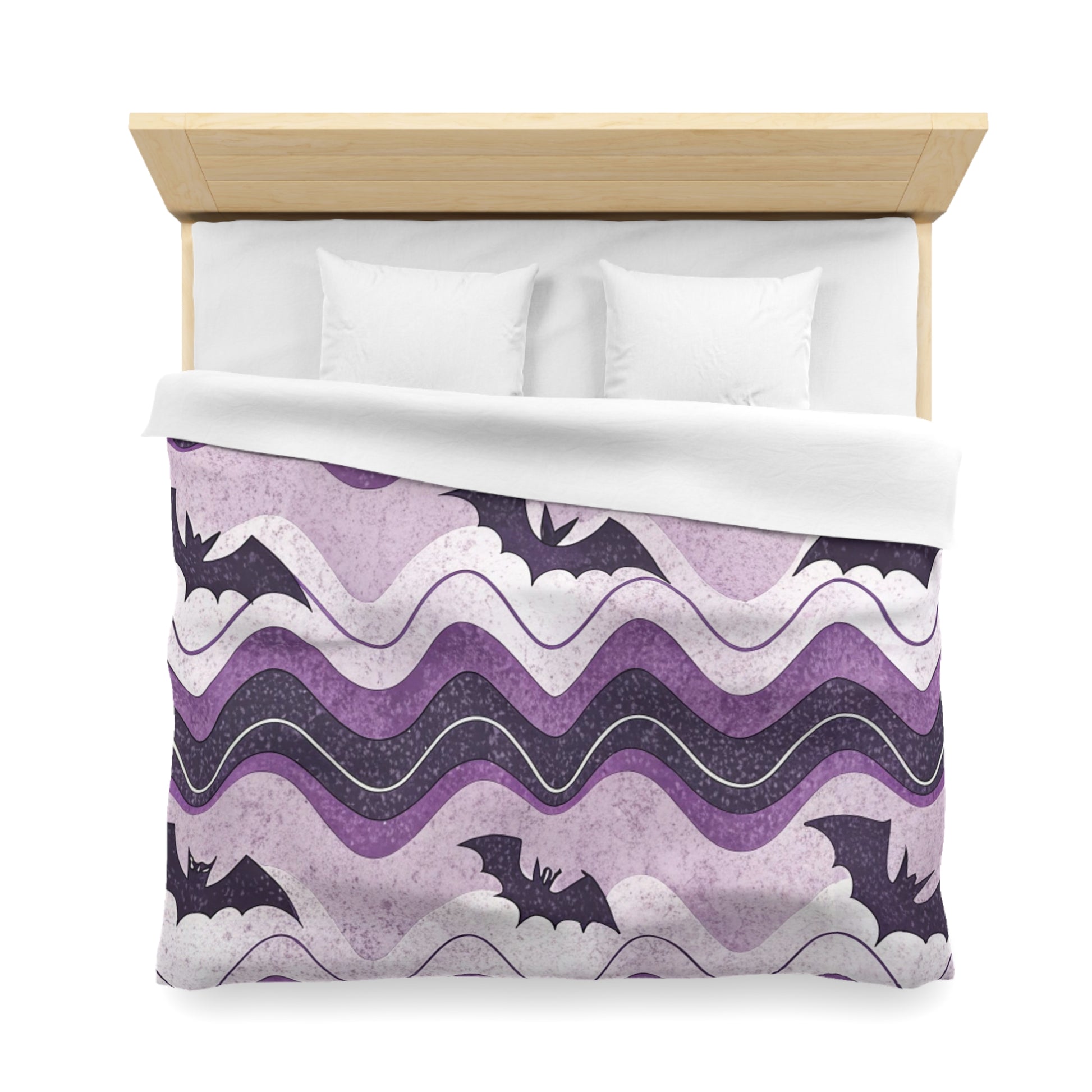 Bat Wave Microfiber Duvet Cover, Artsulli - Art is Long, Life is Short, Home Decor, , , , , , , 