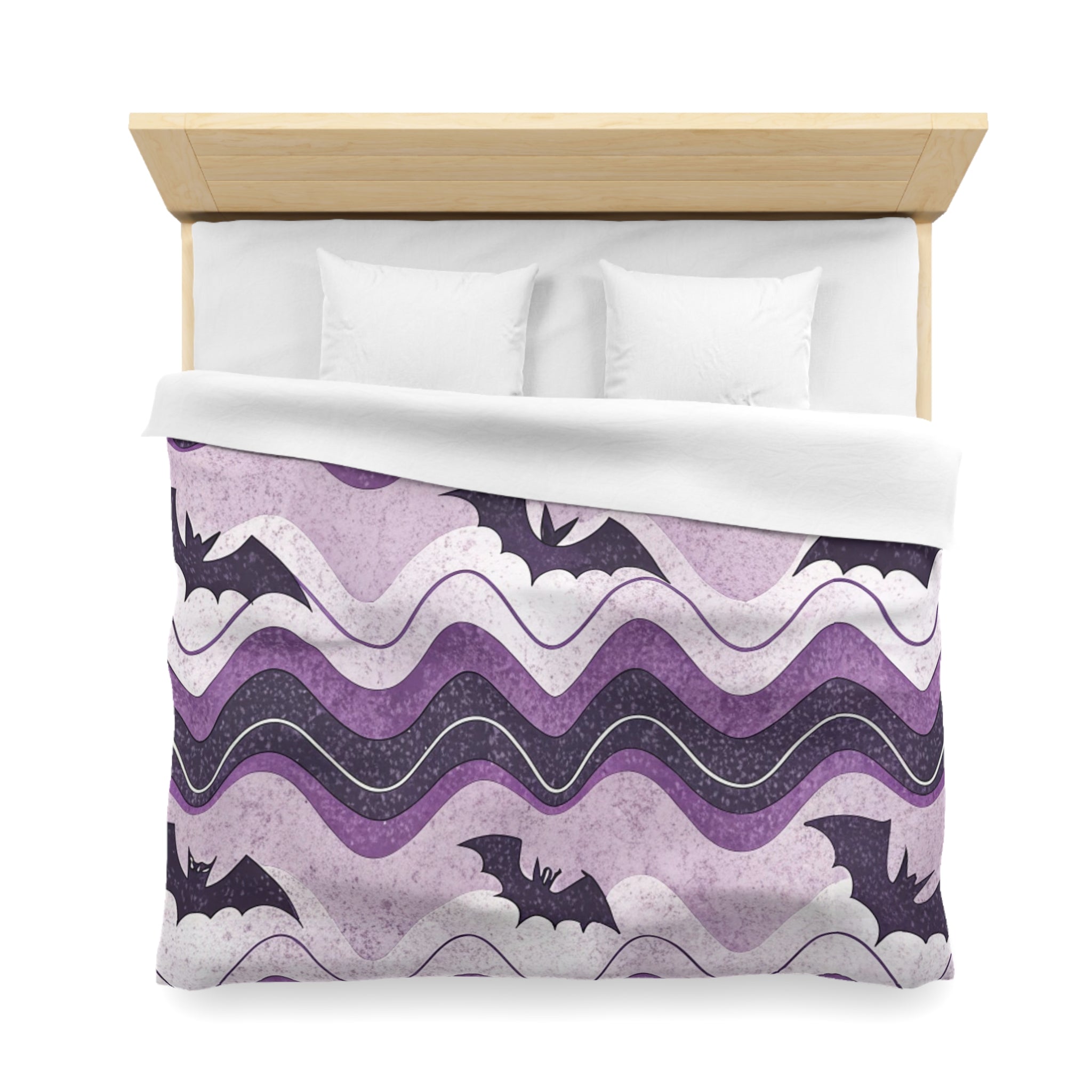 Bat Wave Microfiber Duvet Cover, Artsulli - Art is Long, Life is Short, Home Decor, , , , , , , 
