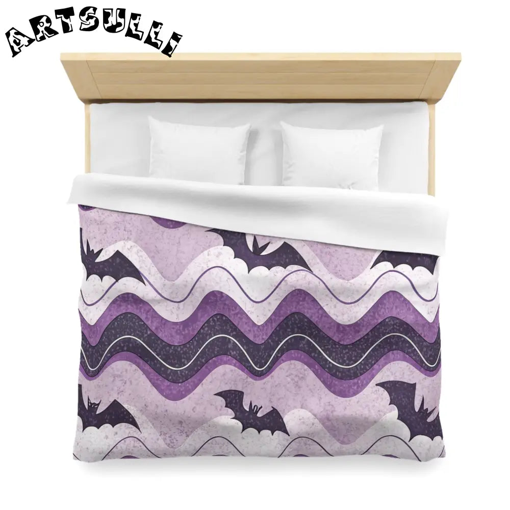 JAKKOUTTHEBXX Bat Wave Microfiber Duvet Cover JAKKOUTTHEBXX Artsulli