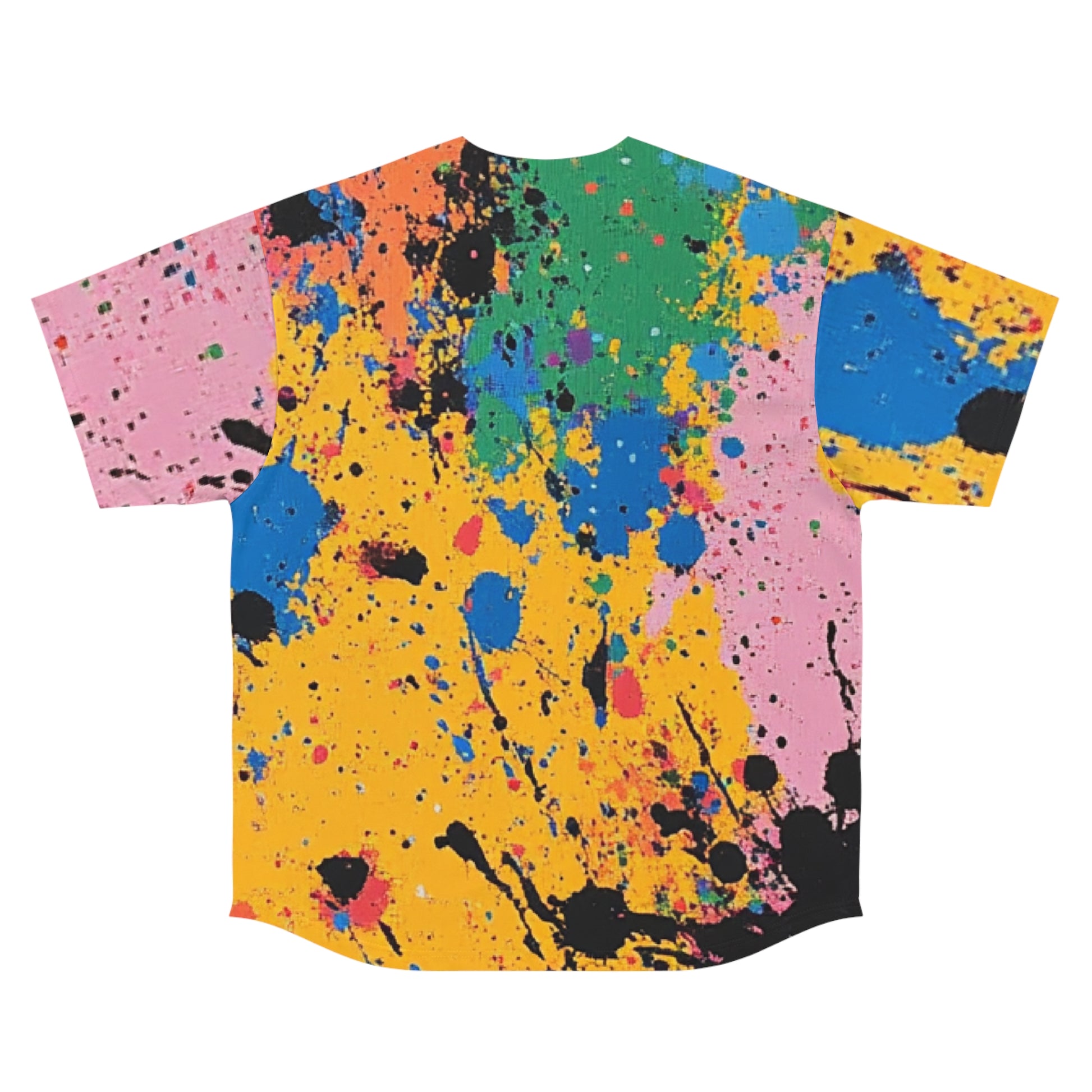 The Colors Of Paint Splatter Men's Baseball Jersey (AOP), Artsulli - Art is Long, Life is Short, All Over Prints, , , , , , , 