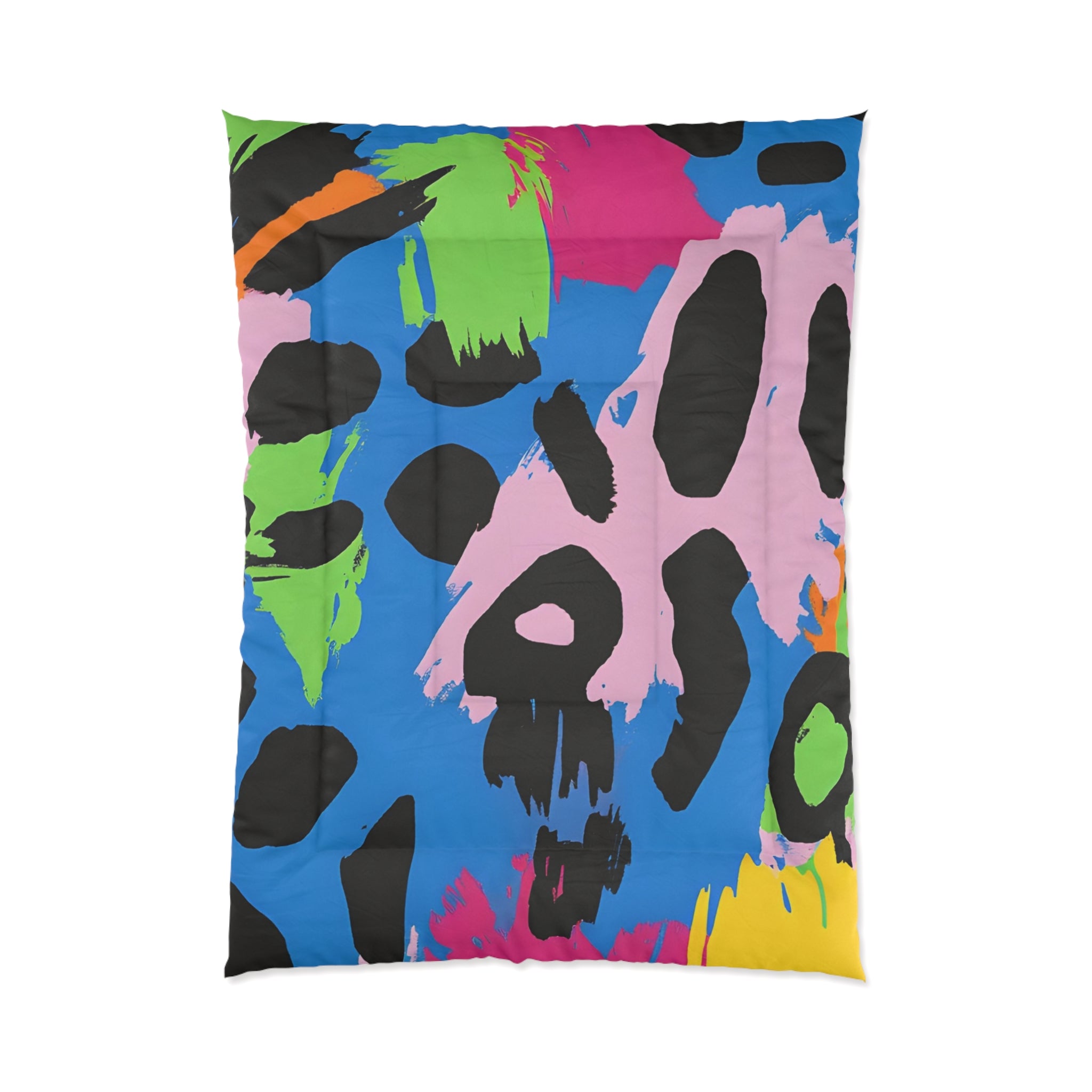 90s Neon Comforter, Artsulli - Art is Long, Life is Short, Home Decor, Size, 68" × 92", , , , , 66931430898574203610