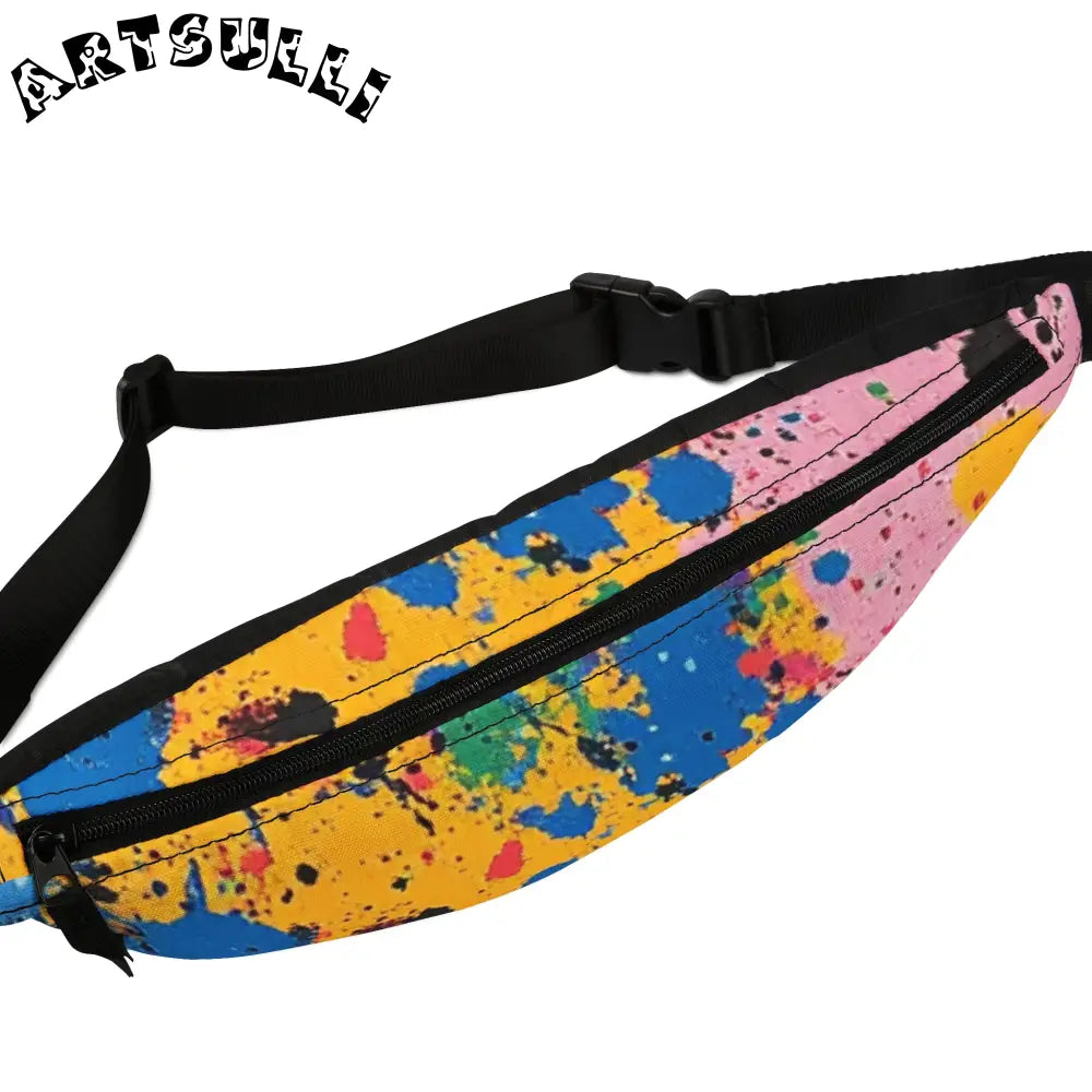JAKKOUTTHEBXX The Colors Of Paint Splatter Fanny Pack JAKKOUTTHEBXX