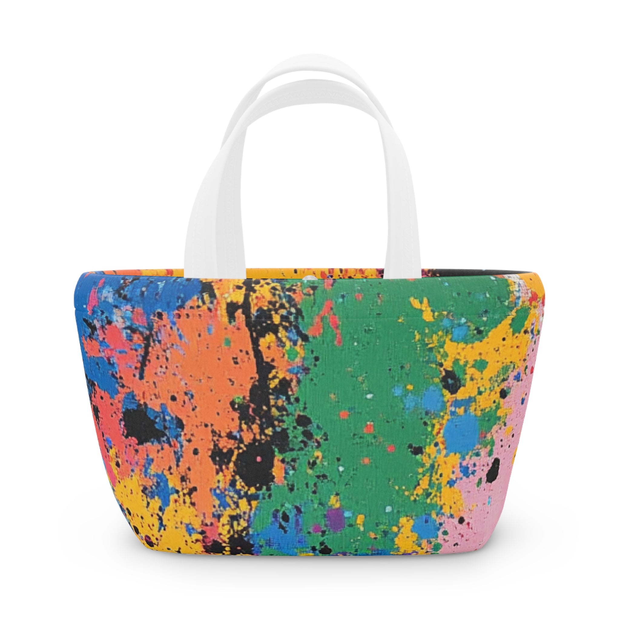 The Colors Of Paint Splatter Lunch Bag, Artsulli - Art is Long, Life is Short, Bags, Size, 9.3" x 7.7" x 4.7", Color, White, , , 12511357916769
