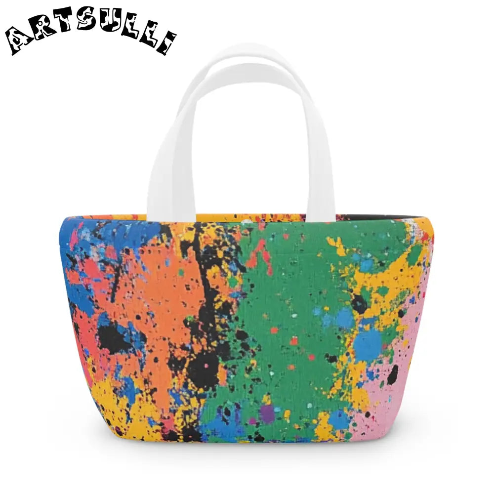 JAKKOUTTHEBXX The Colors Of Paint Splatter Lunch Bag JAKKOUTTHEBXX
